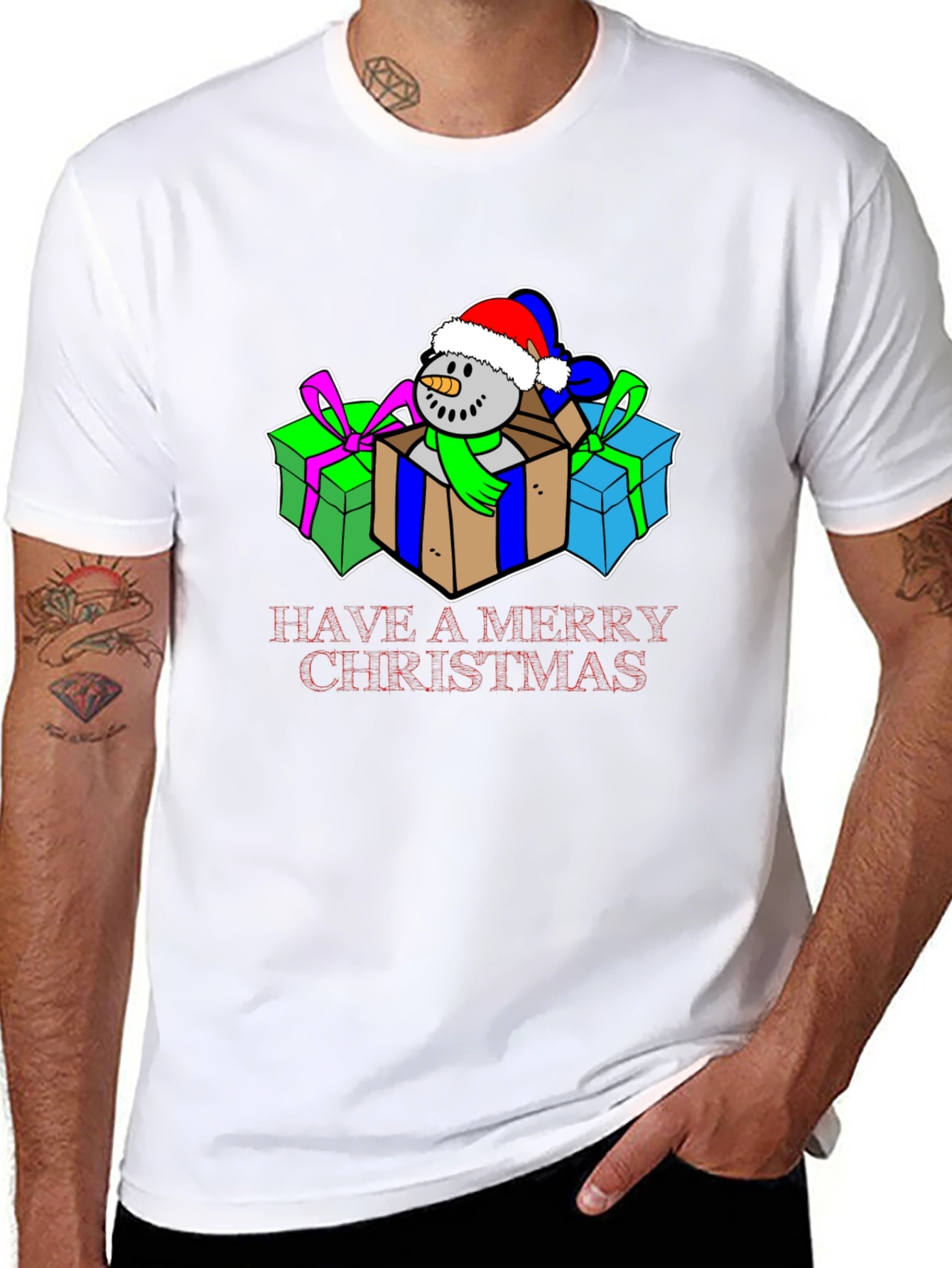 Festive Christmas Snowman T-Shirt