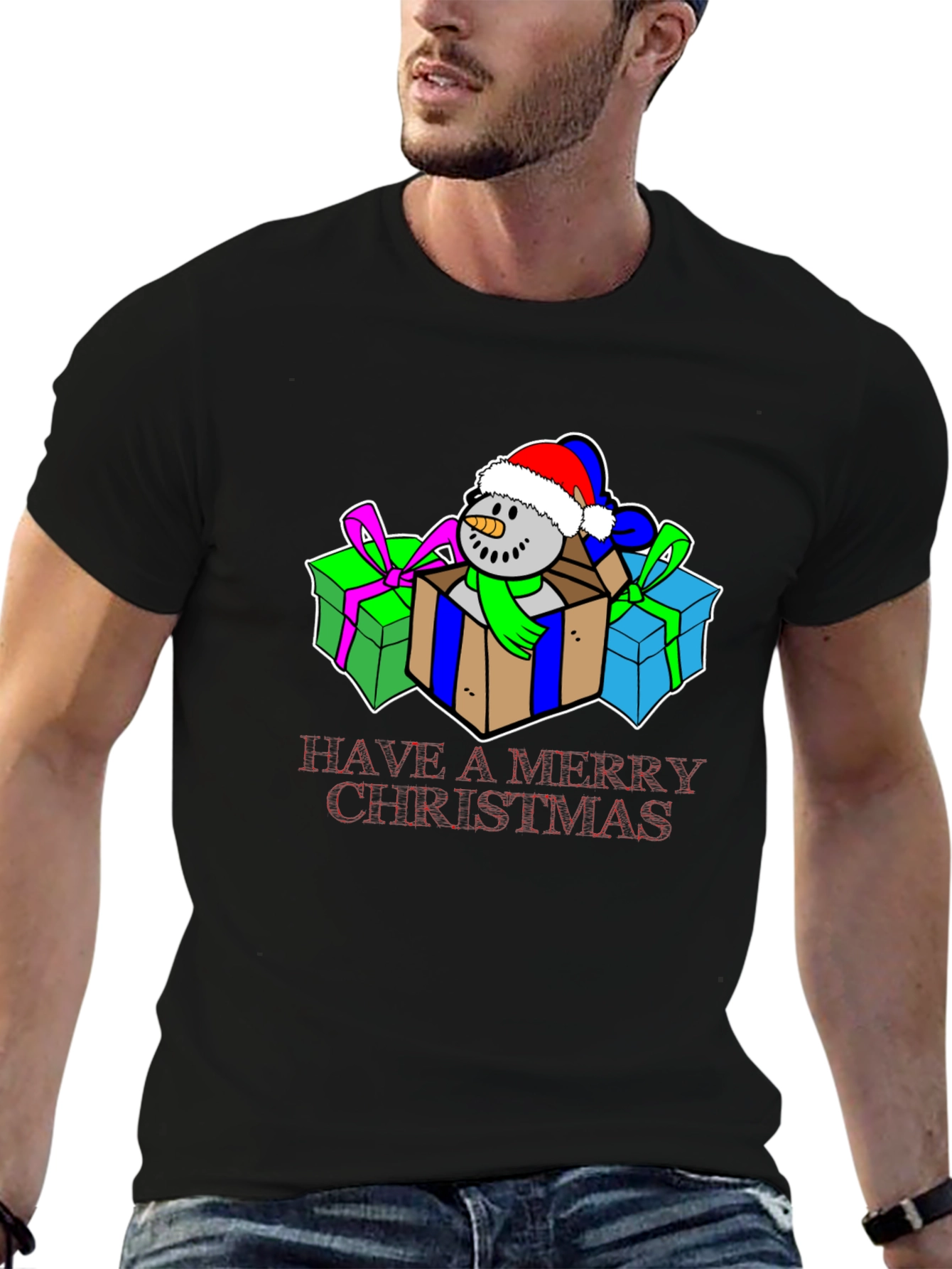 Festive Christmas Snowman T-Shirt
