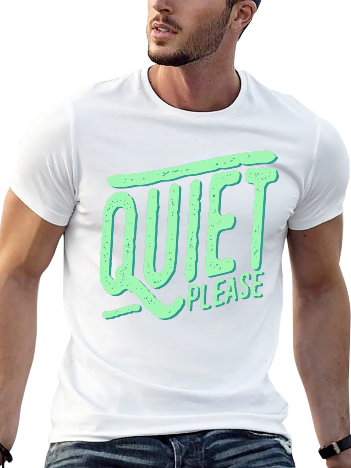 Quiet Please Graphic Tee - Relaxed Comfort