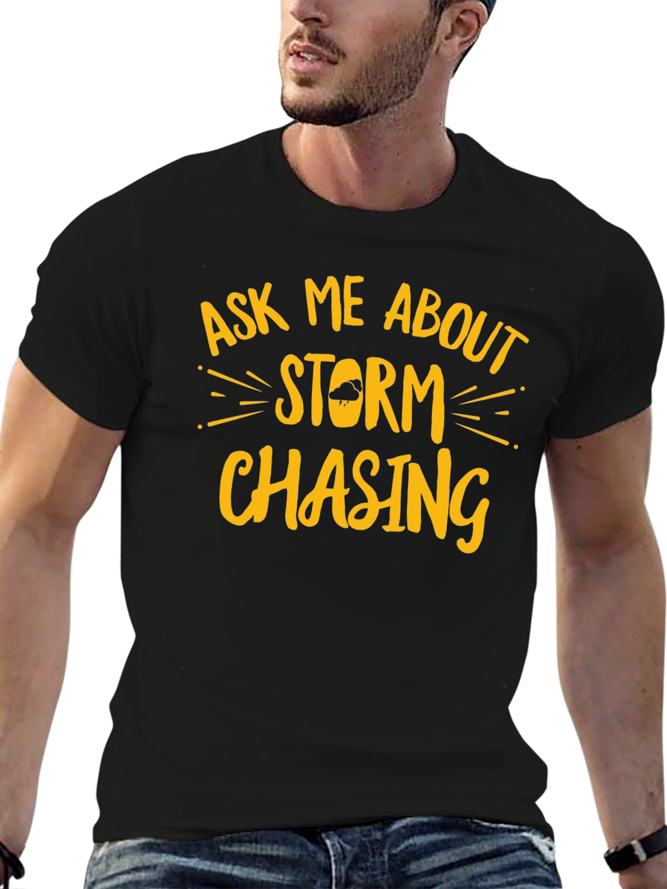 Storm Chasing Graphic T-Shirt - Black