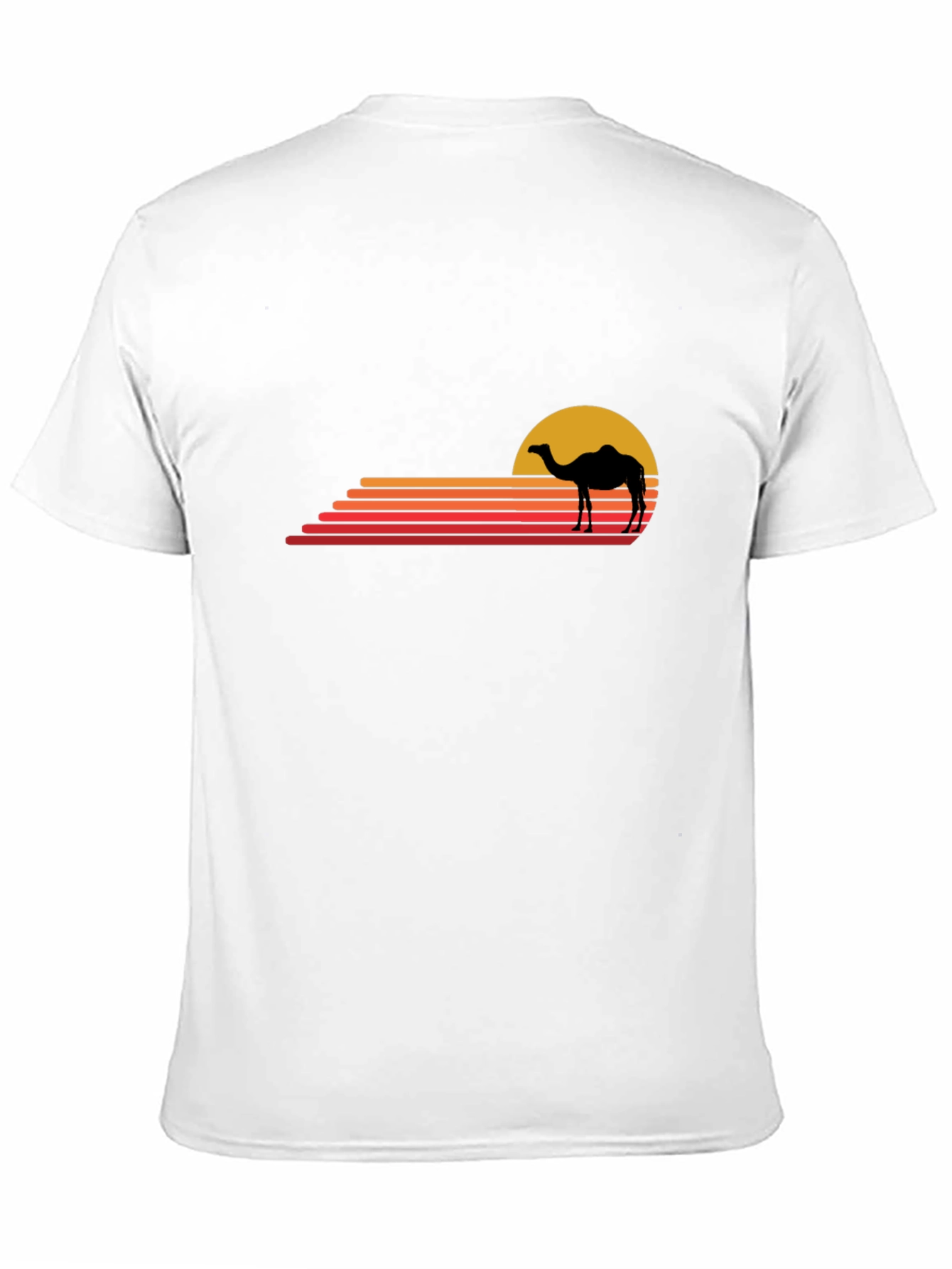 Retro Camel Sunset T-Shirt - Black