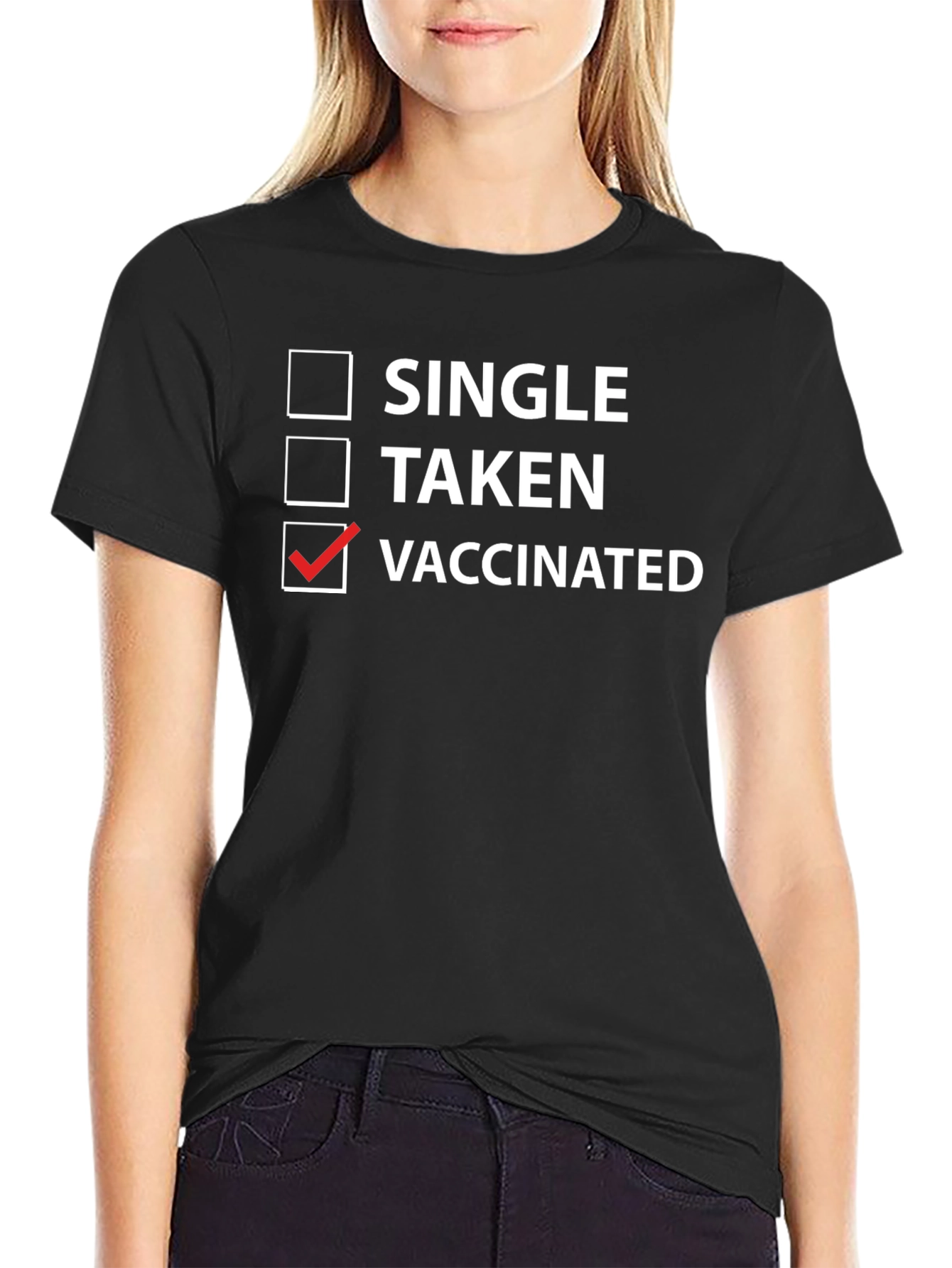 Vaccinated Checkbox T-Shirt - Funny Novelty Tee