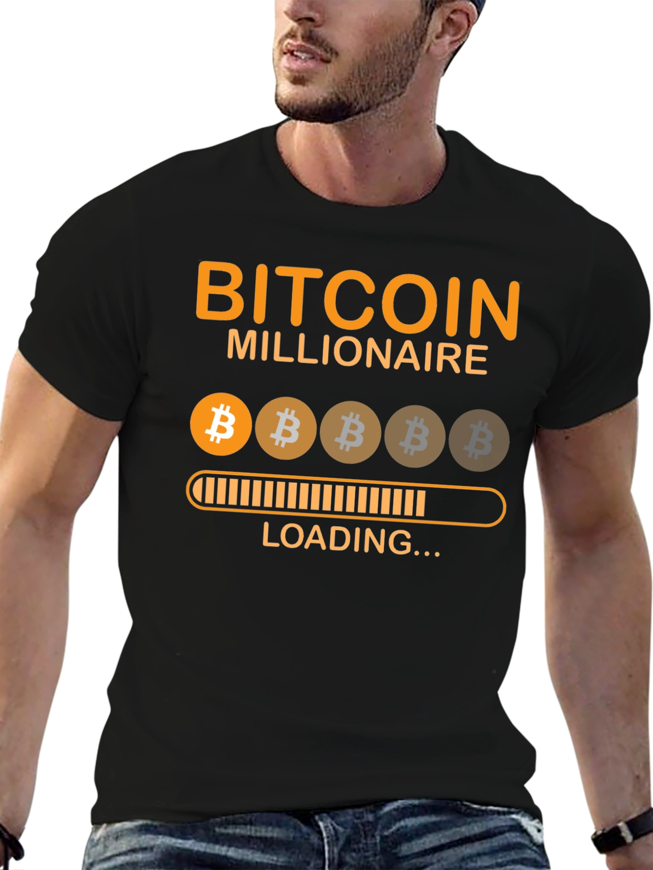 Bitcoin Millionaire Loading Graphic T-Shirt