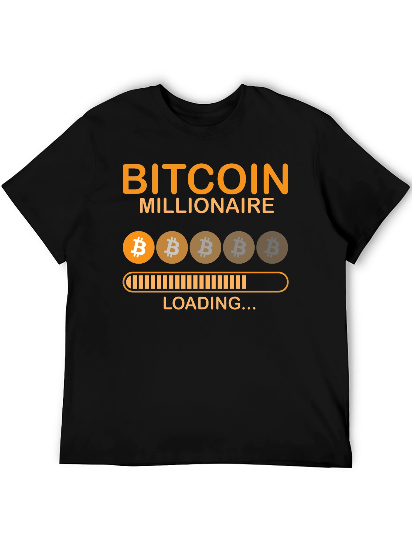 Bitcoin Millionaire Loading Graphic T-Shirt