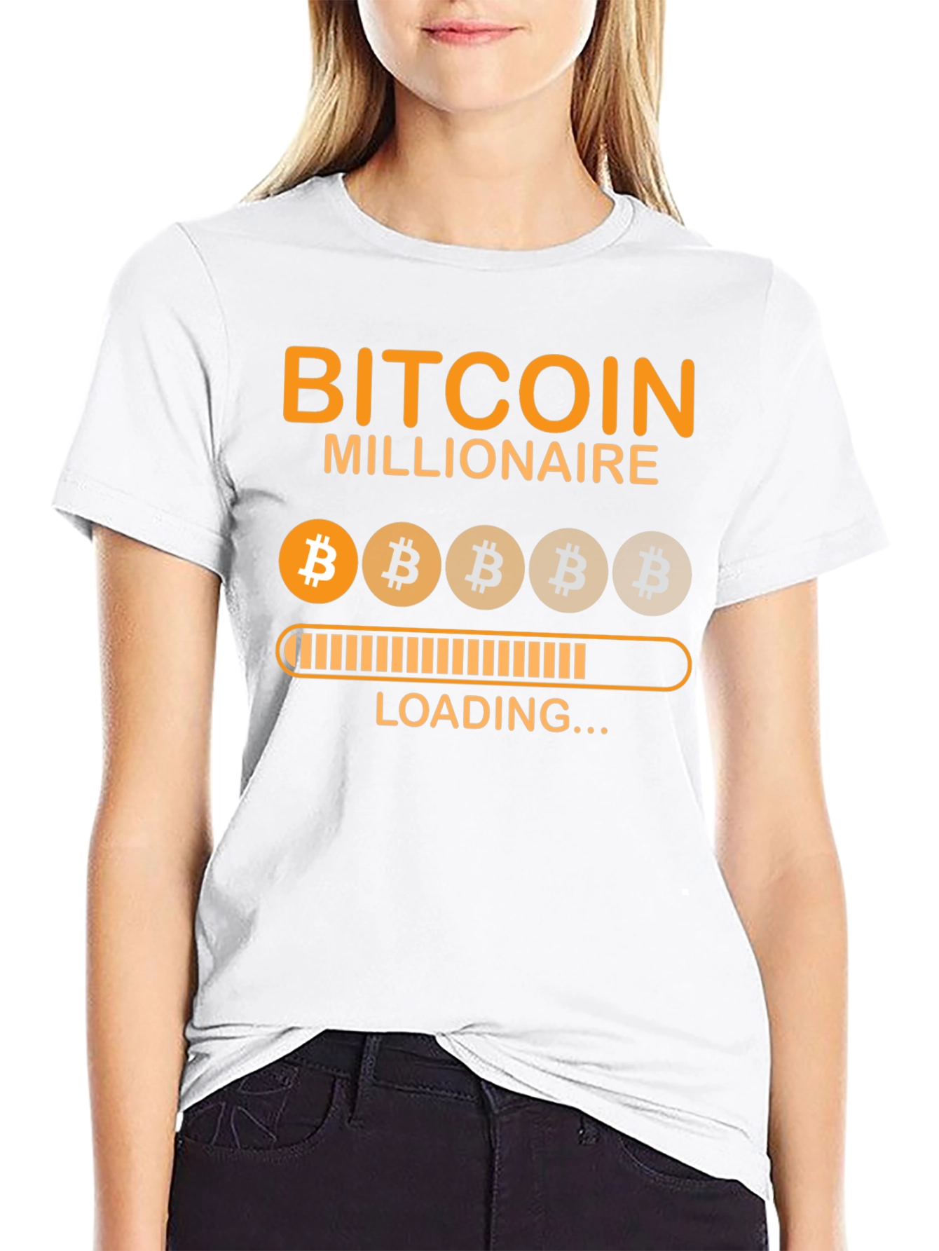 Bitcoin Millionaire Loading Graphic T-Shirt