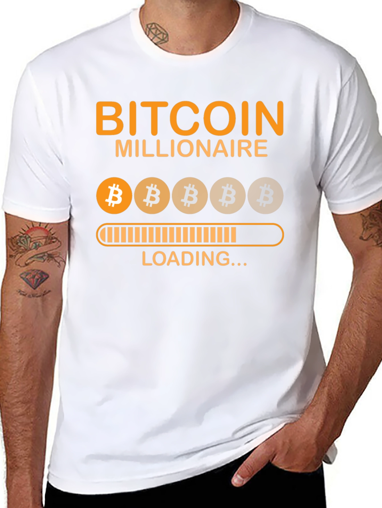 Bitcoin Millionaire Loading Graphic T-Shirt