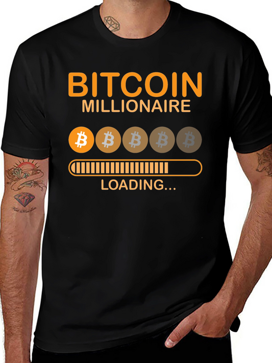 Bitcoin Millionaire Loading Graphic T-Shirt
