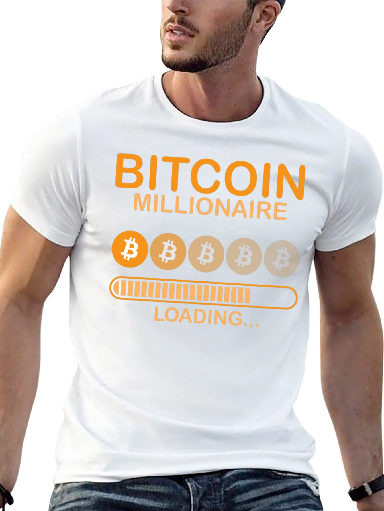 Bitcoin Millionaire Loading Graphic T-Shirt