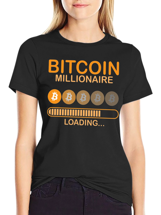 Bitcoin Millionaire Loading Graphic T-Shirt