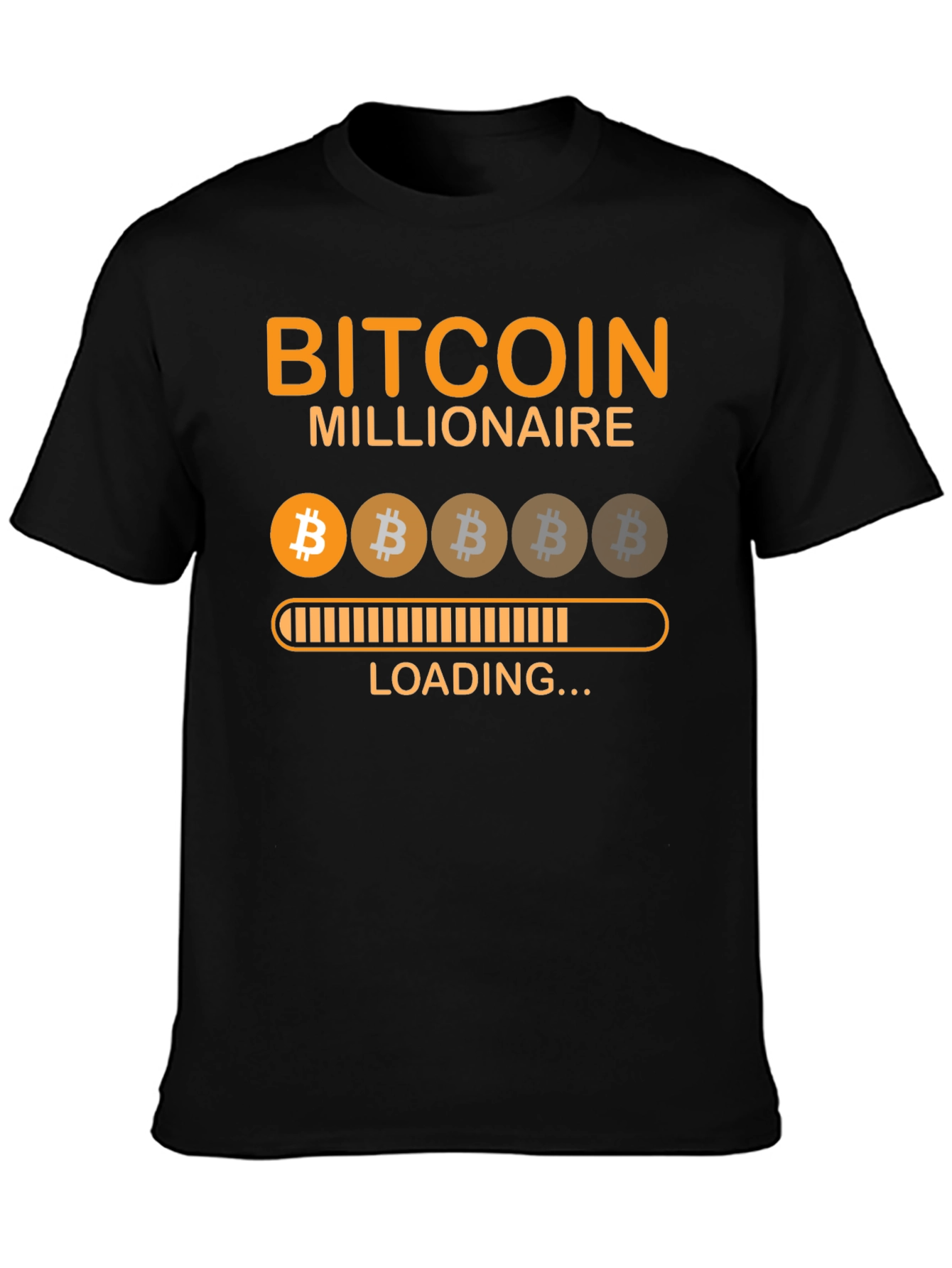 Bitcoin Millionaire Loading Graphic T-Shirt