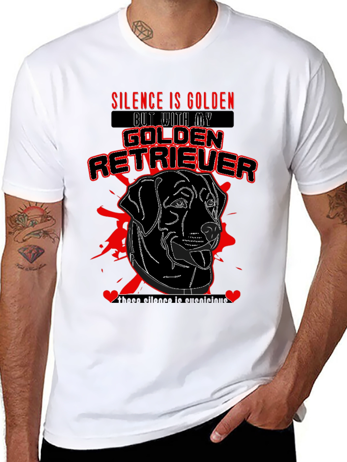 Golden Retriever T-Shirt: Silence is Golden