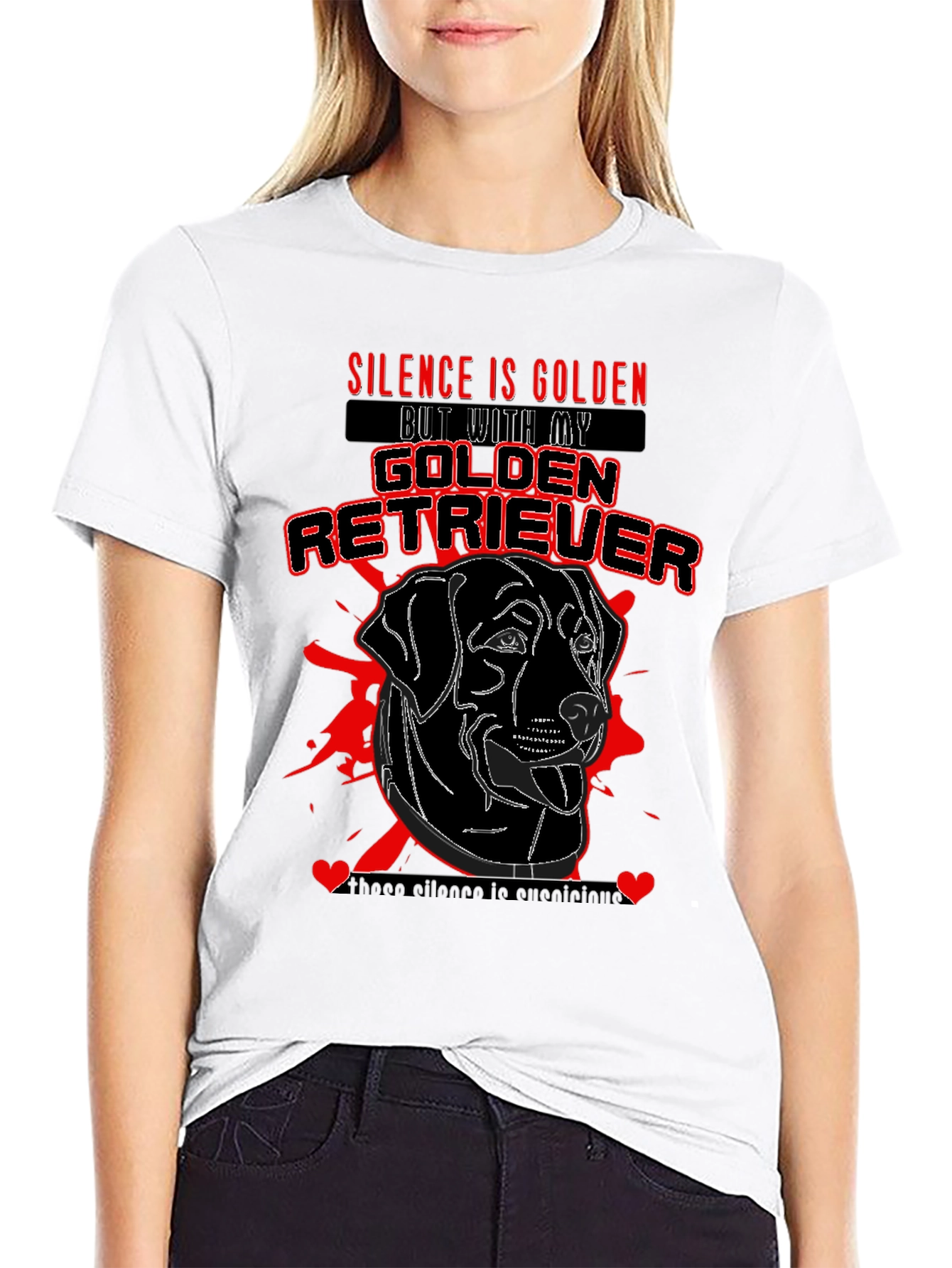 Golden Retriever T-Shirt: Silence is Golden