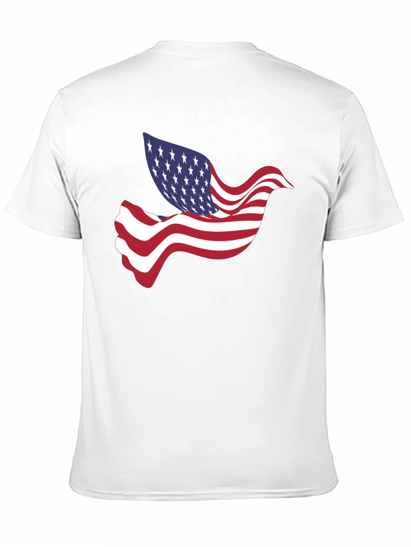 American Flag Dove Graphic Tee - Patriotic Style