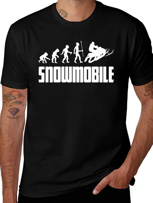 Snowmobile Evolution Graphic T-Shirt