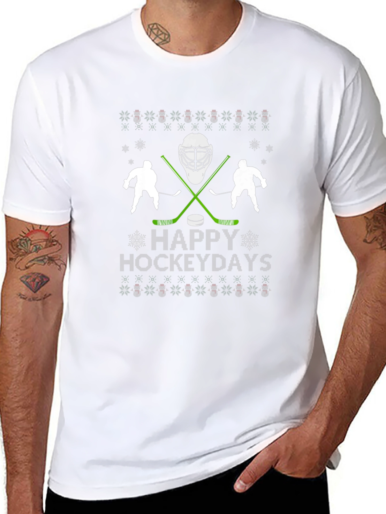 Happy Hockeydays T-Shirt - Holiday Hockey Tee