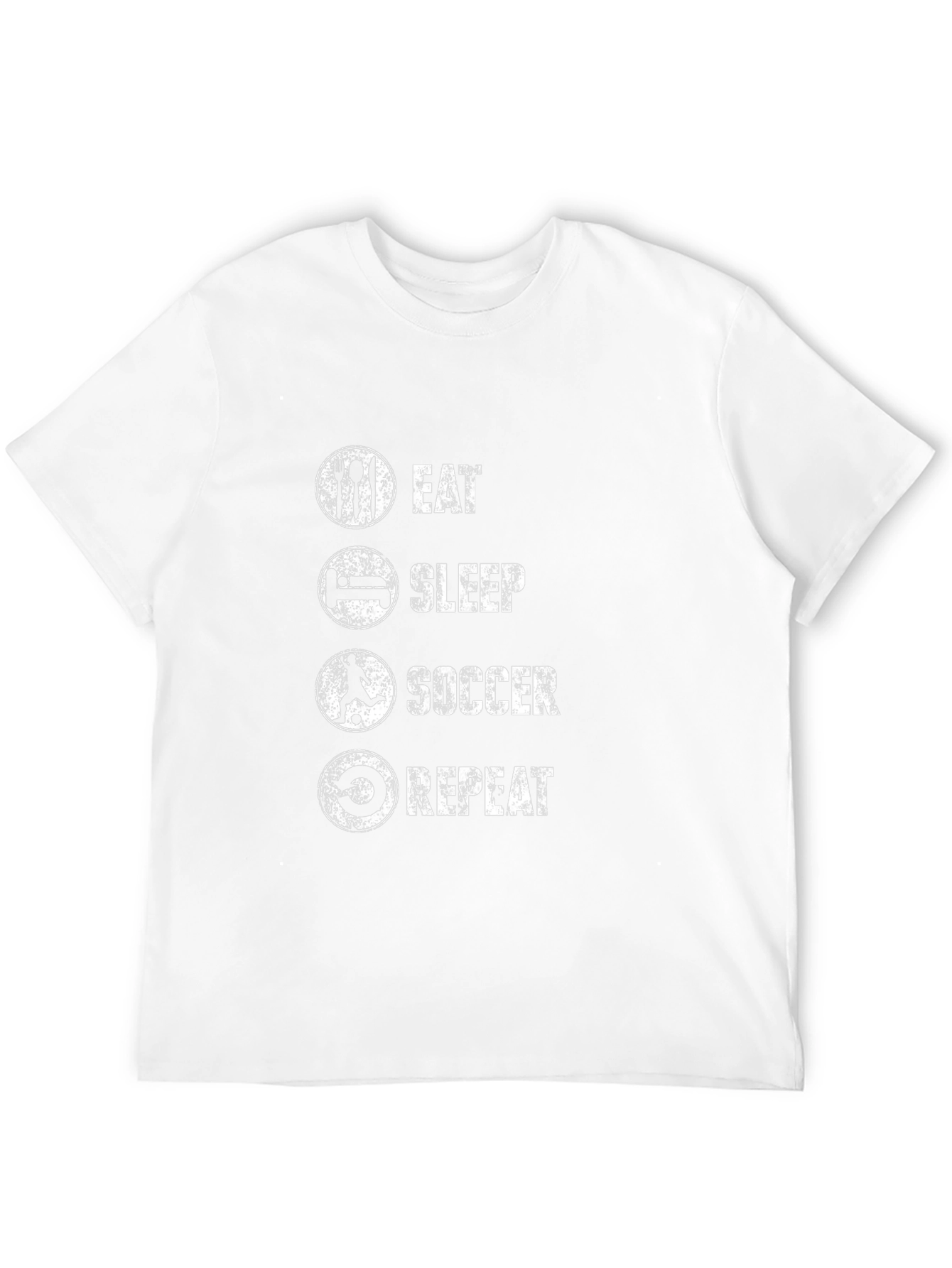 Eat Sleep Soccer Repeat Mens Black T-Shirt