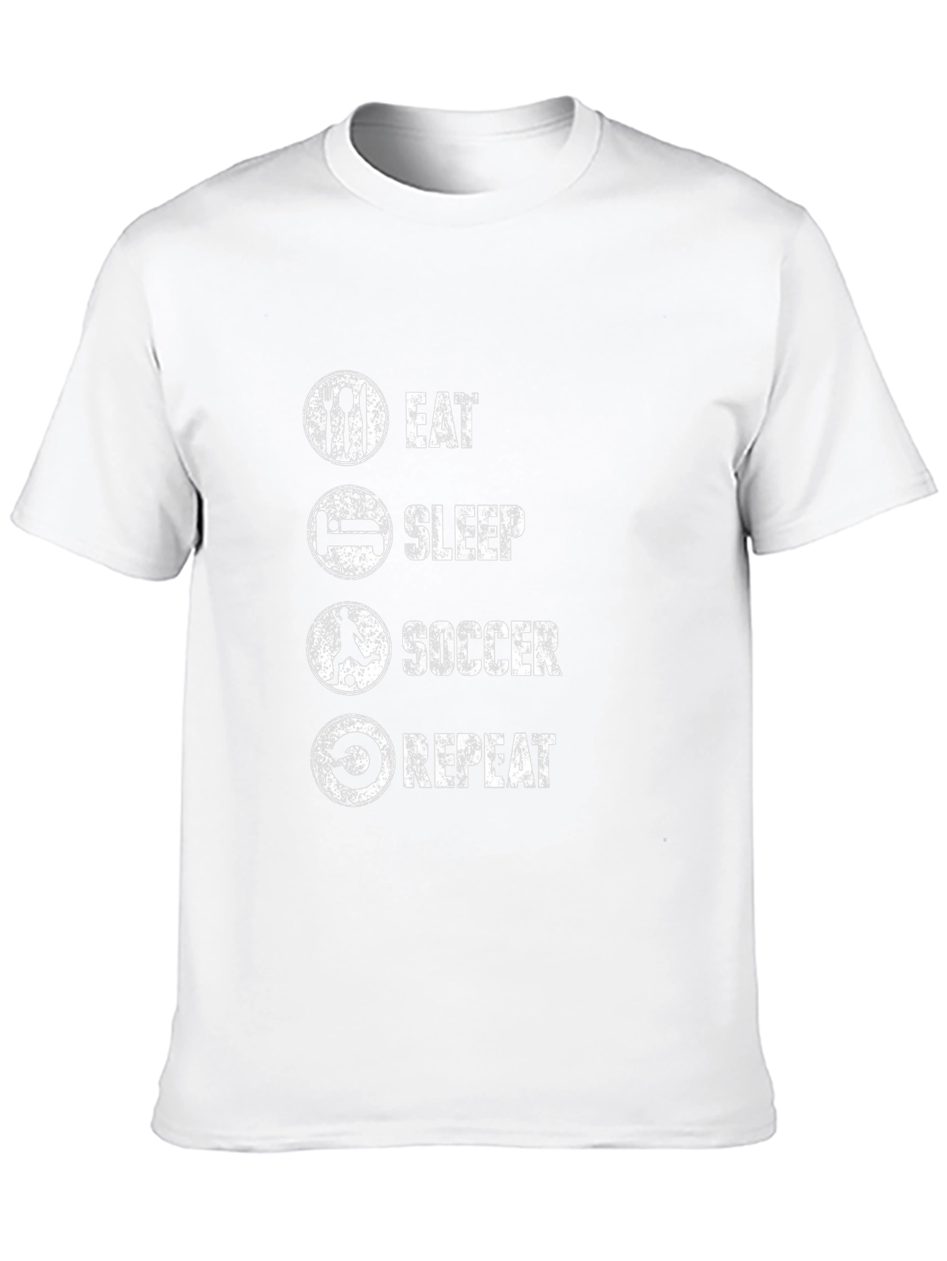 Eat Sleep Soccer Repeat Mens Black T-Shirt