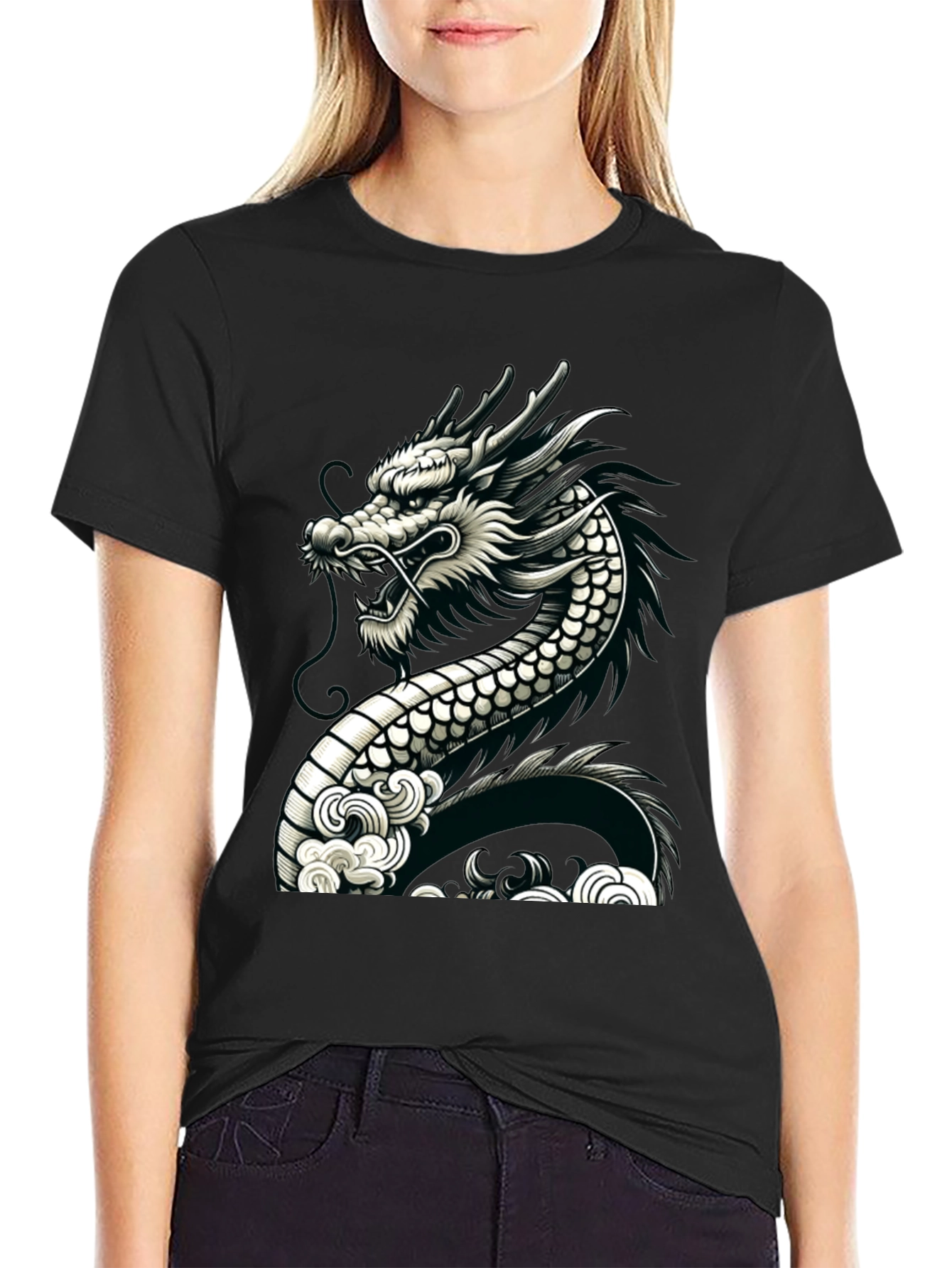 Dragon Graphic Black Tee