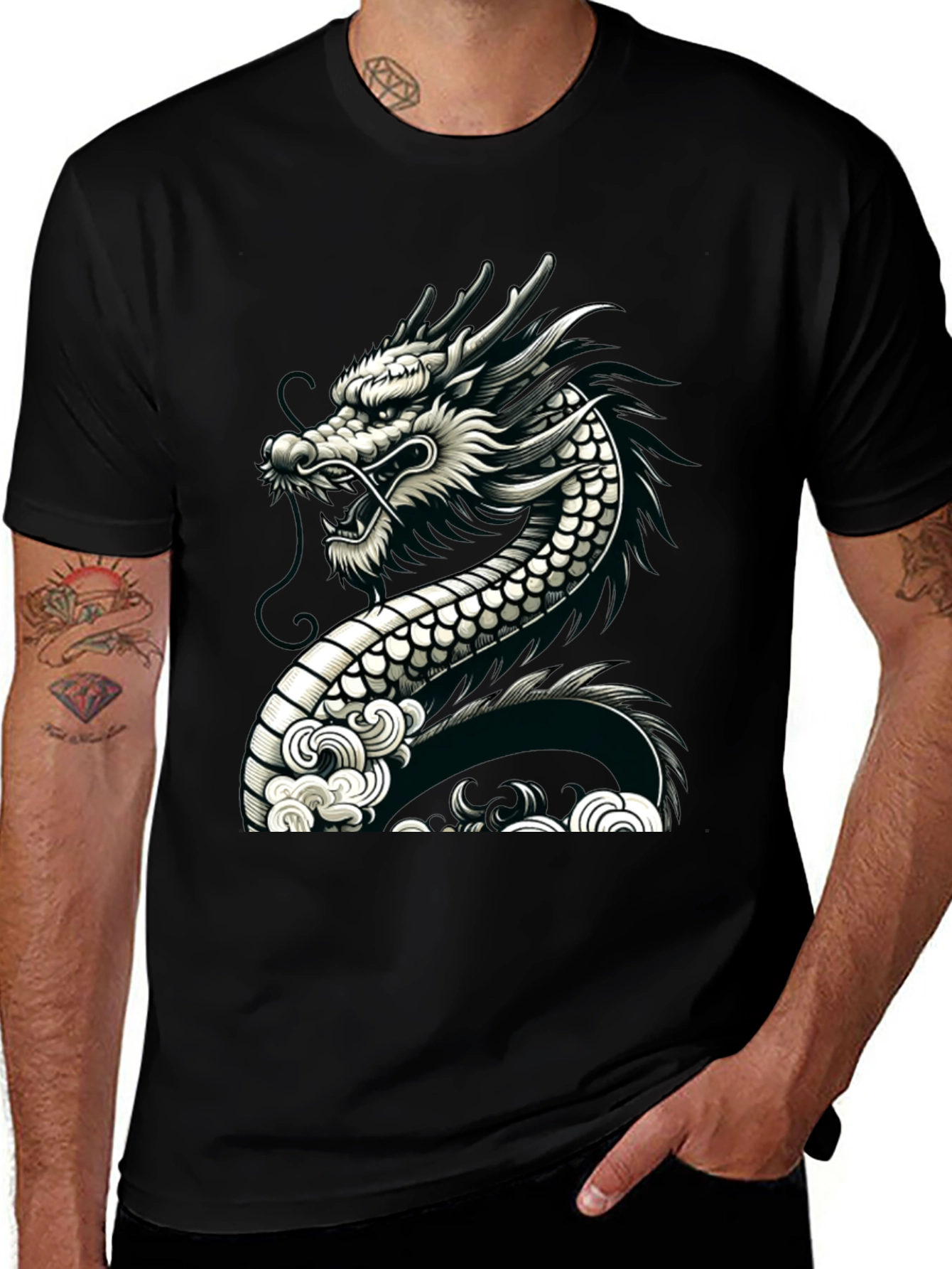 Dragon Graphic Black Tee