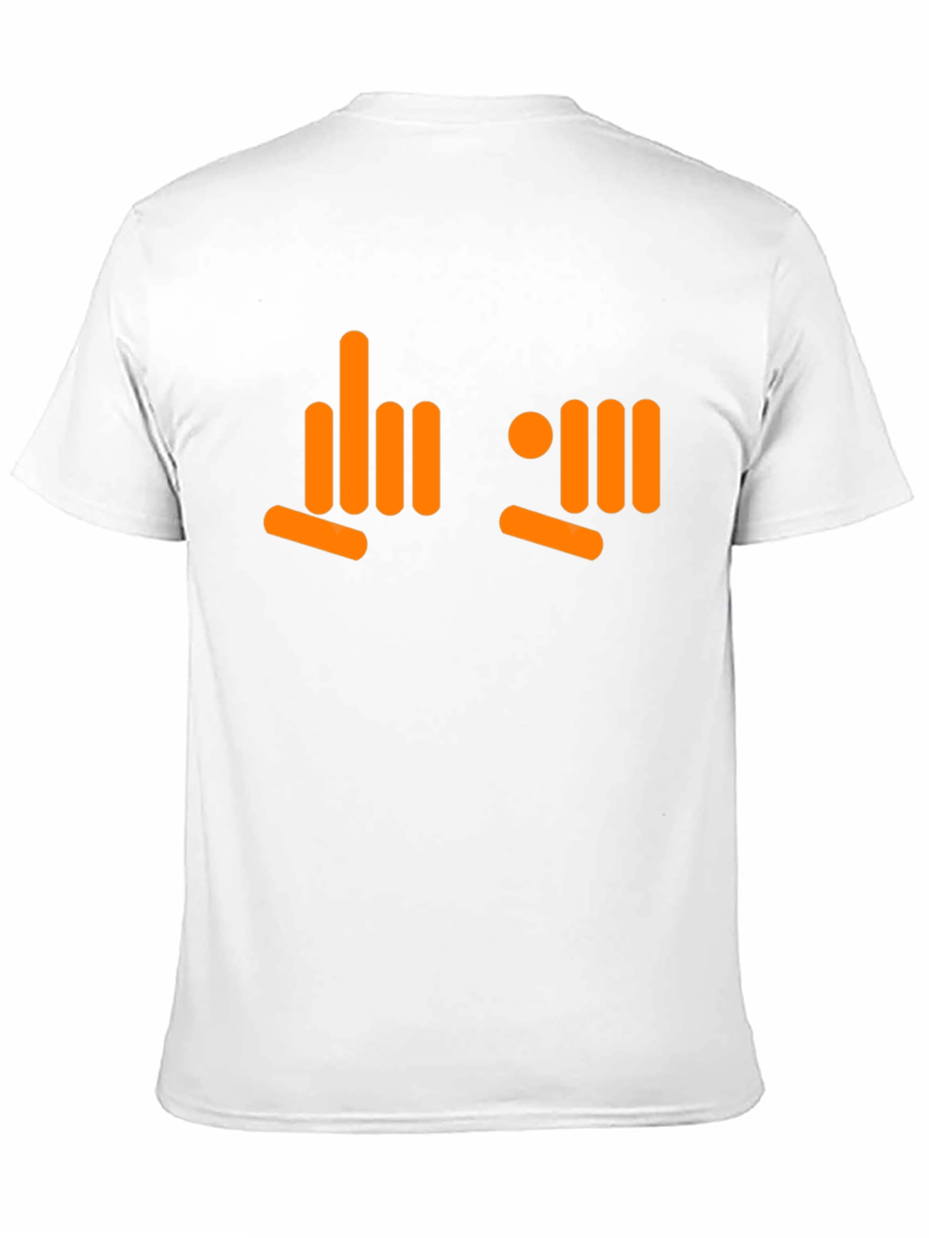 Orange Hand Sign Black T-Shirt