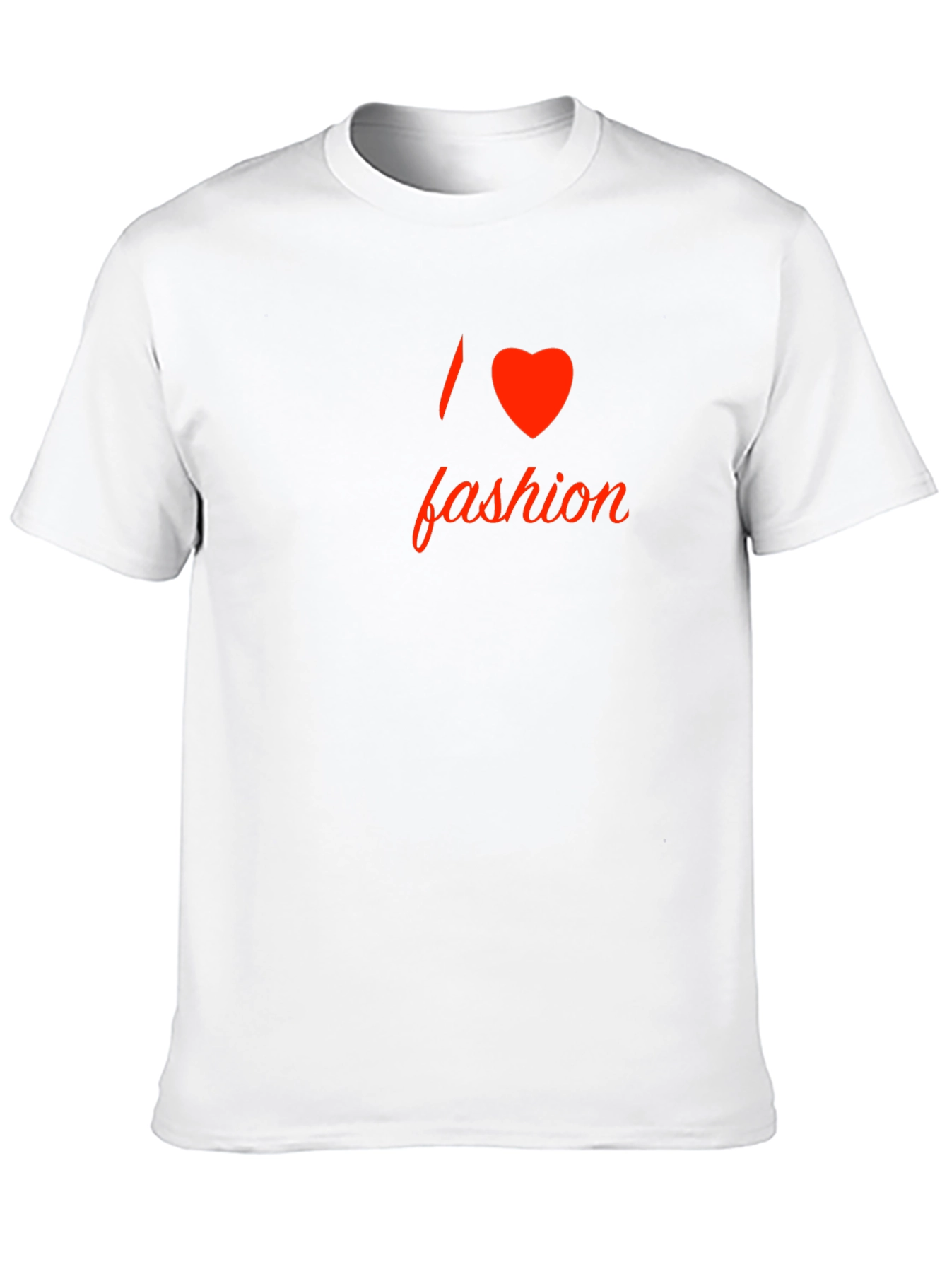 I Love Fashion Graphic Tee - Stylish Black T-Shirt