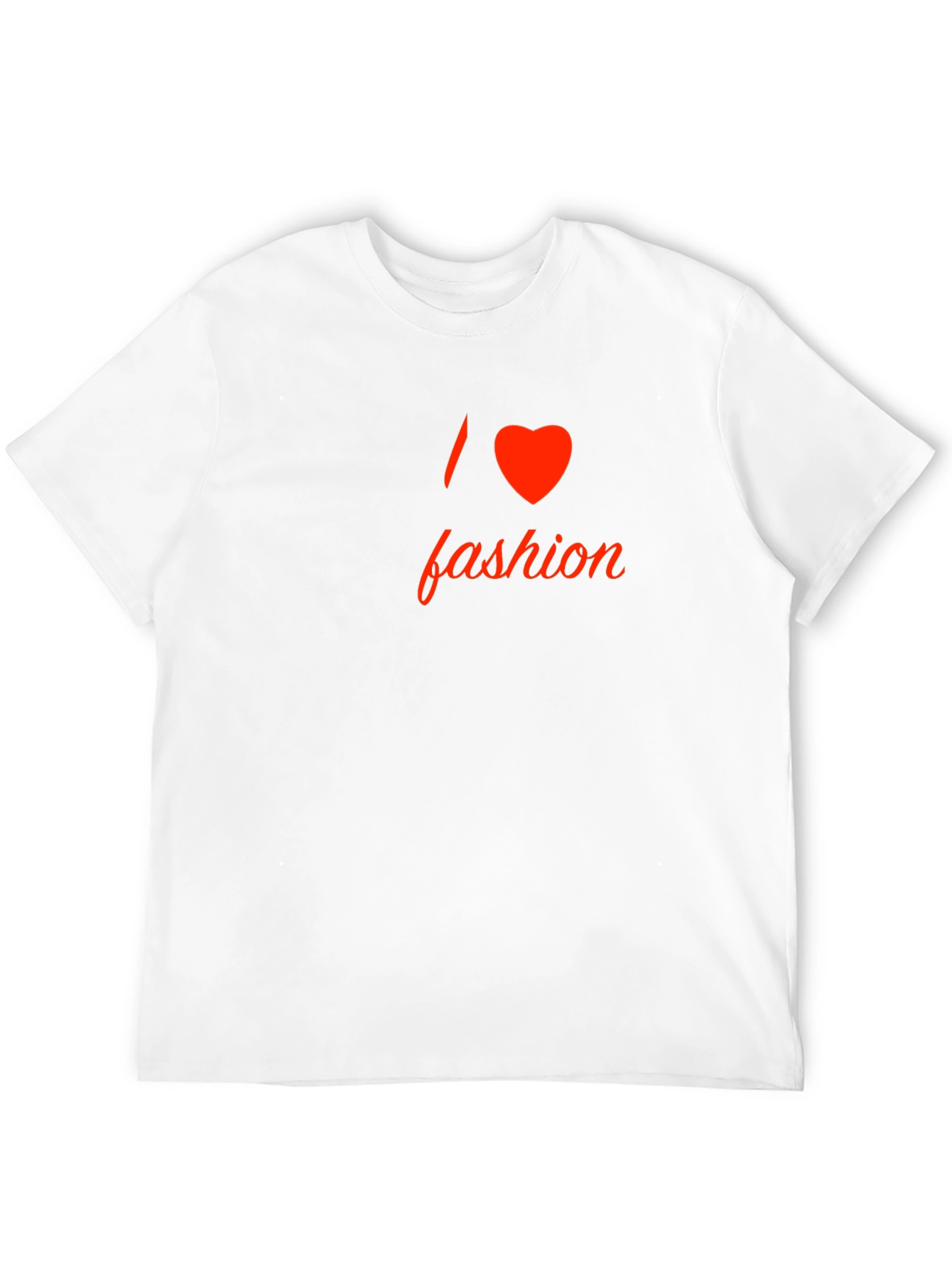 I Love Fashion Graphic Tee - Stylish Black T-Shirt