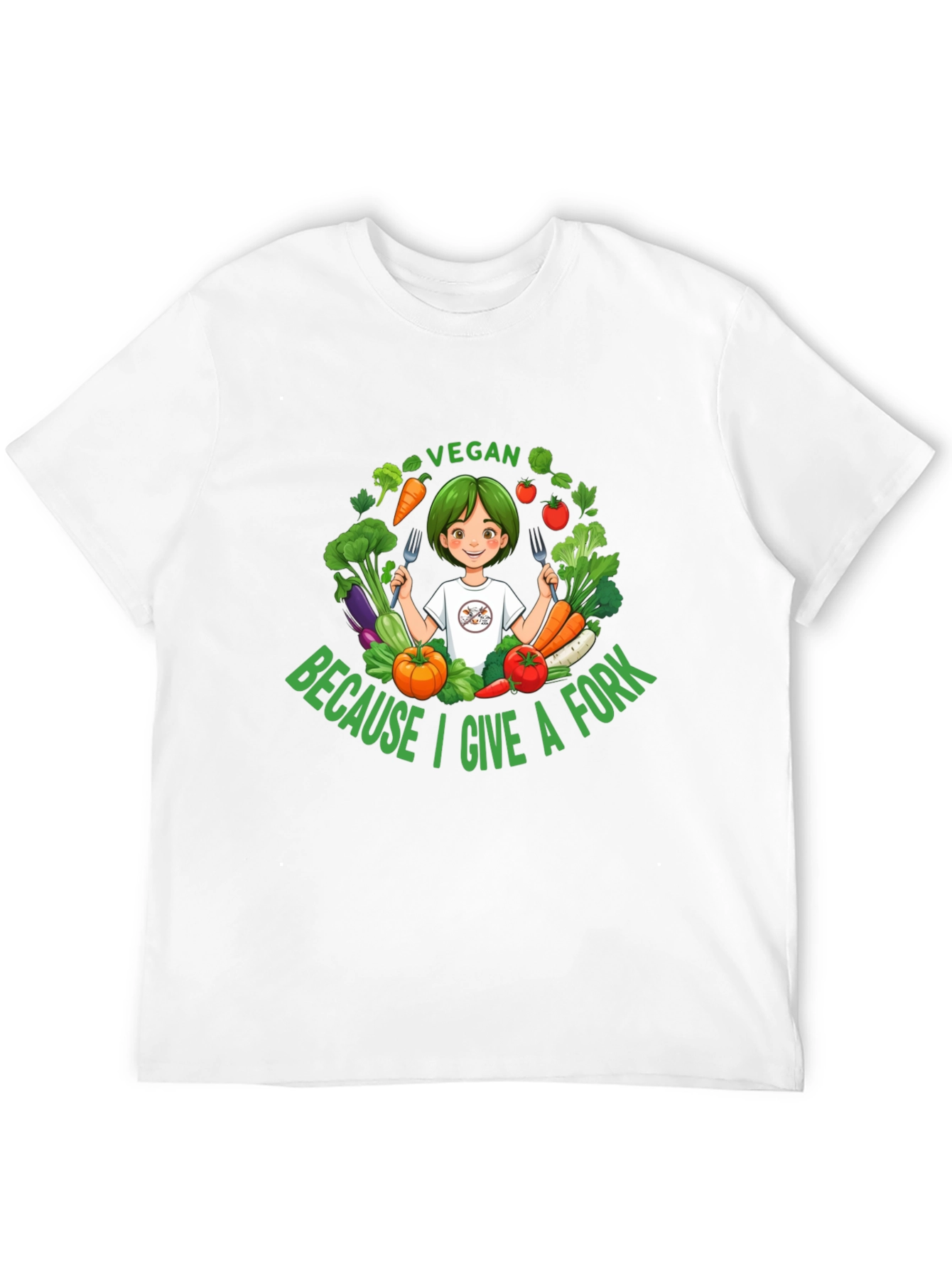 Vegan Give a Fork T-Shirt - Unisex Design