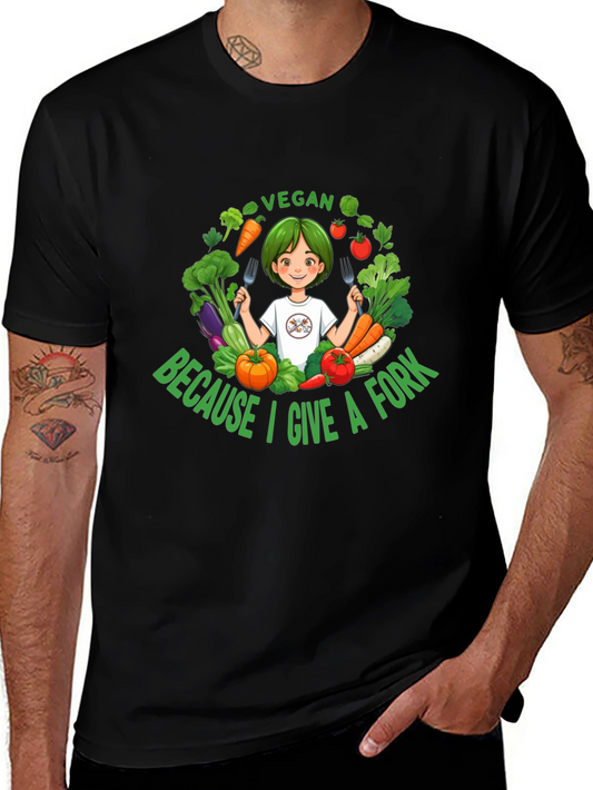 Vegan Give a Fork T-Shirt - Unisex Design