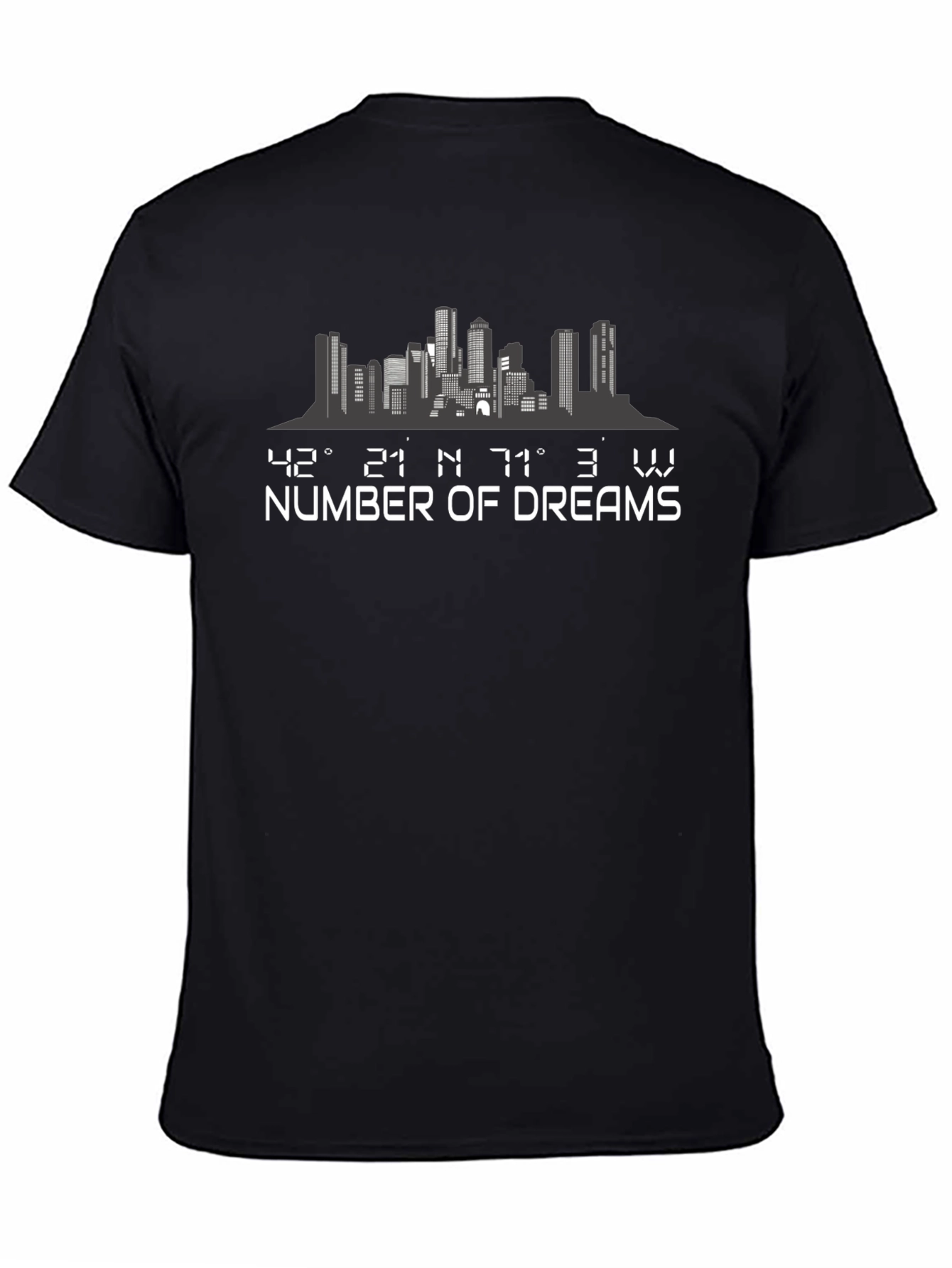Cityscape Number of Dreams Black T-Shirt