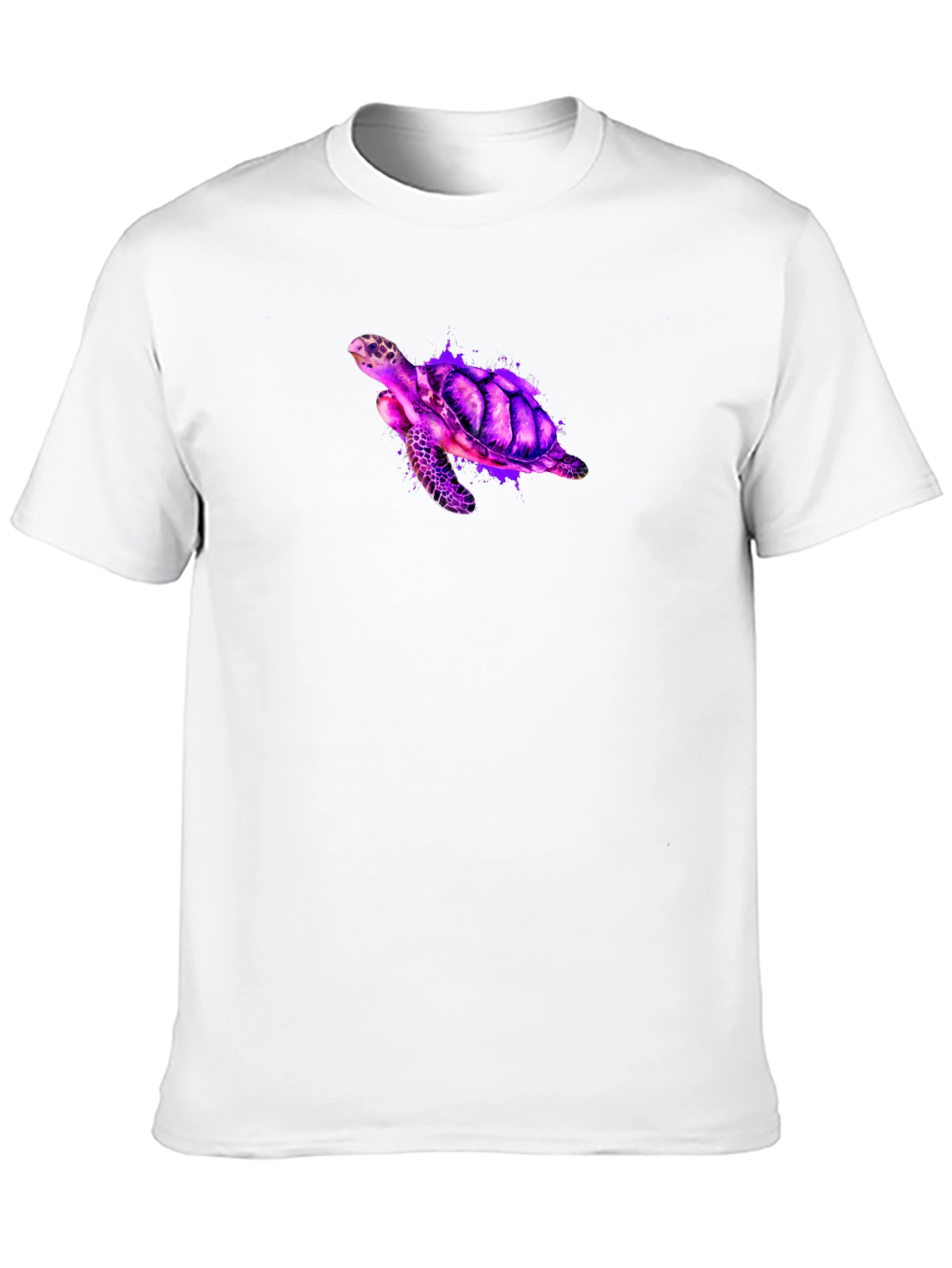 Vibrant Turtle Graphic Tee - Black Casual T-Shirt