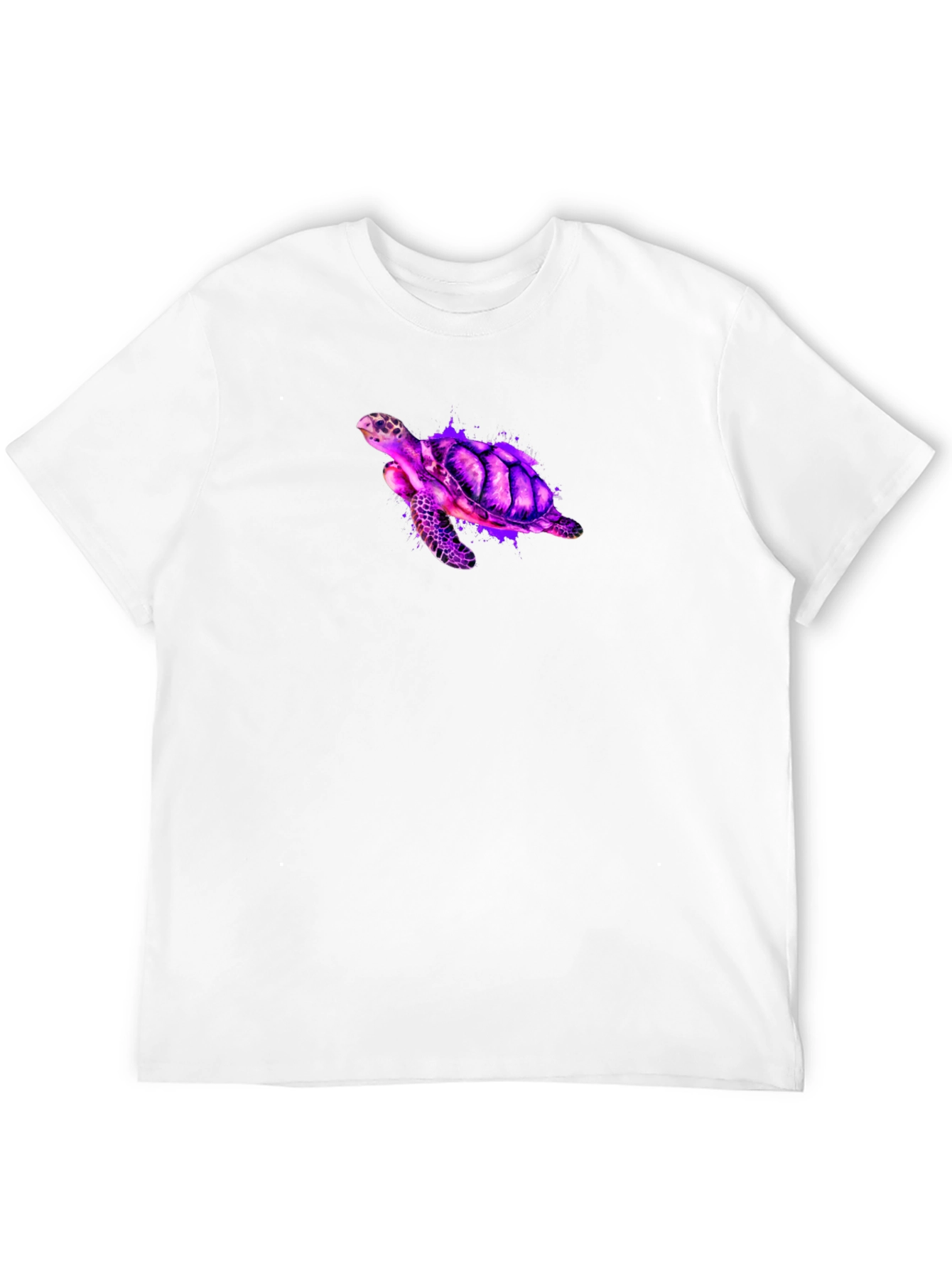 Vibrant Turtle Graphic Tee - Black Casual T-Shirt