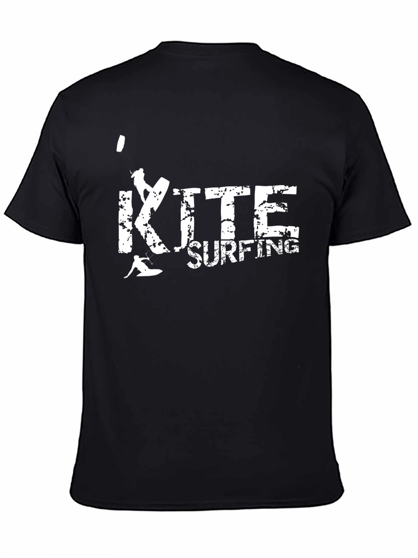 Kite Surfing Black T-Shirt
