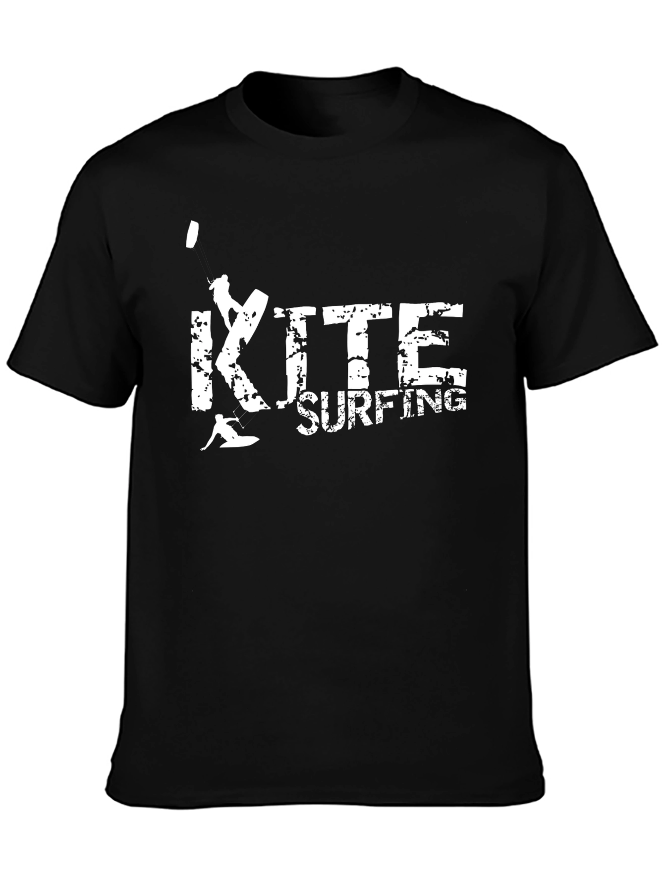 Kite Surfing Black T-Shirt