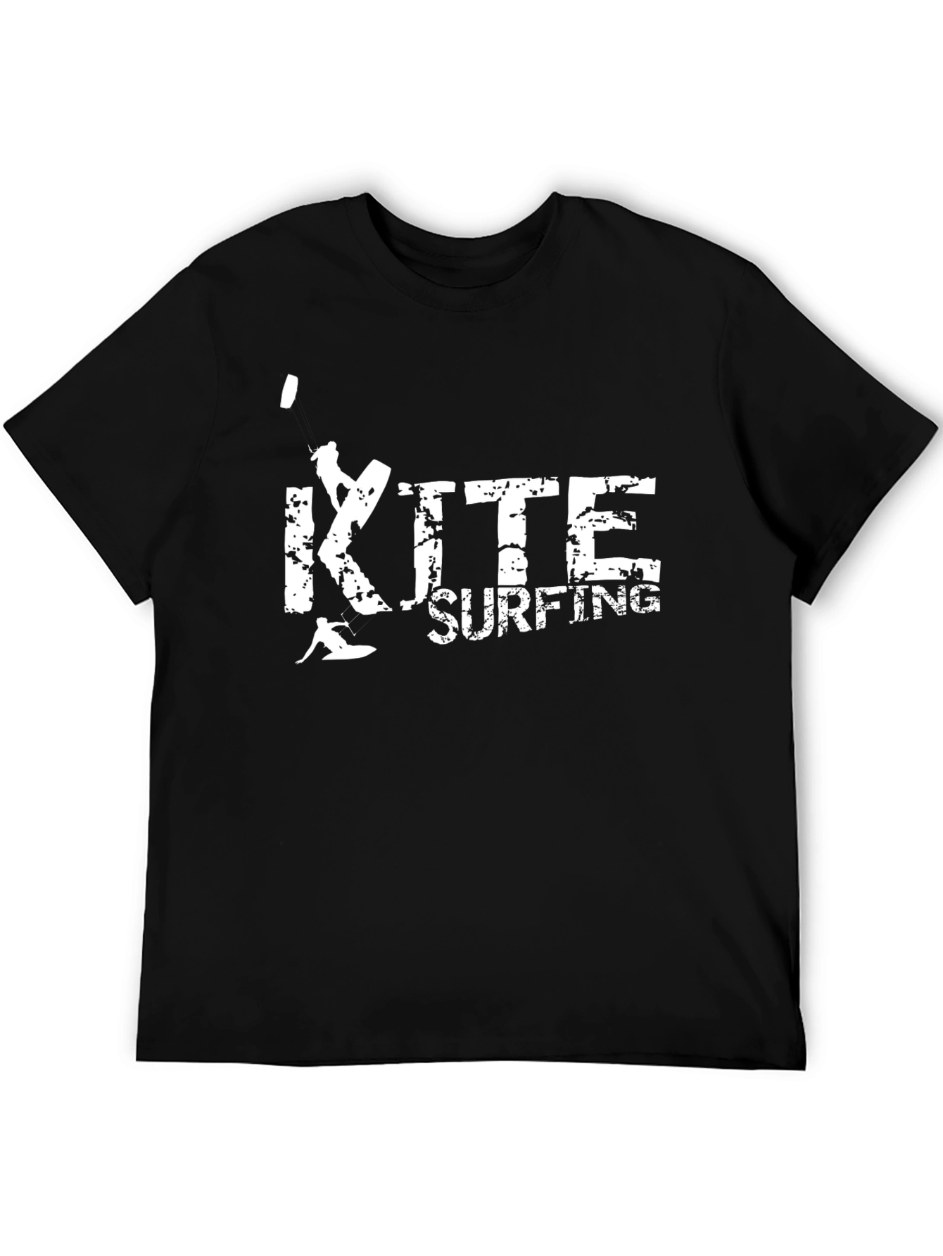 Kite Surfing Black T-Shirt