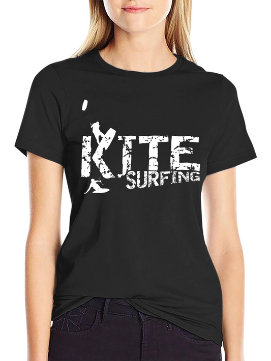 Kite Surfing Black T-Shirt