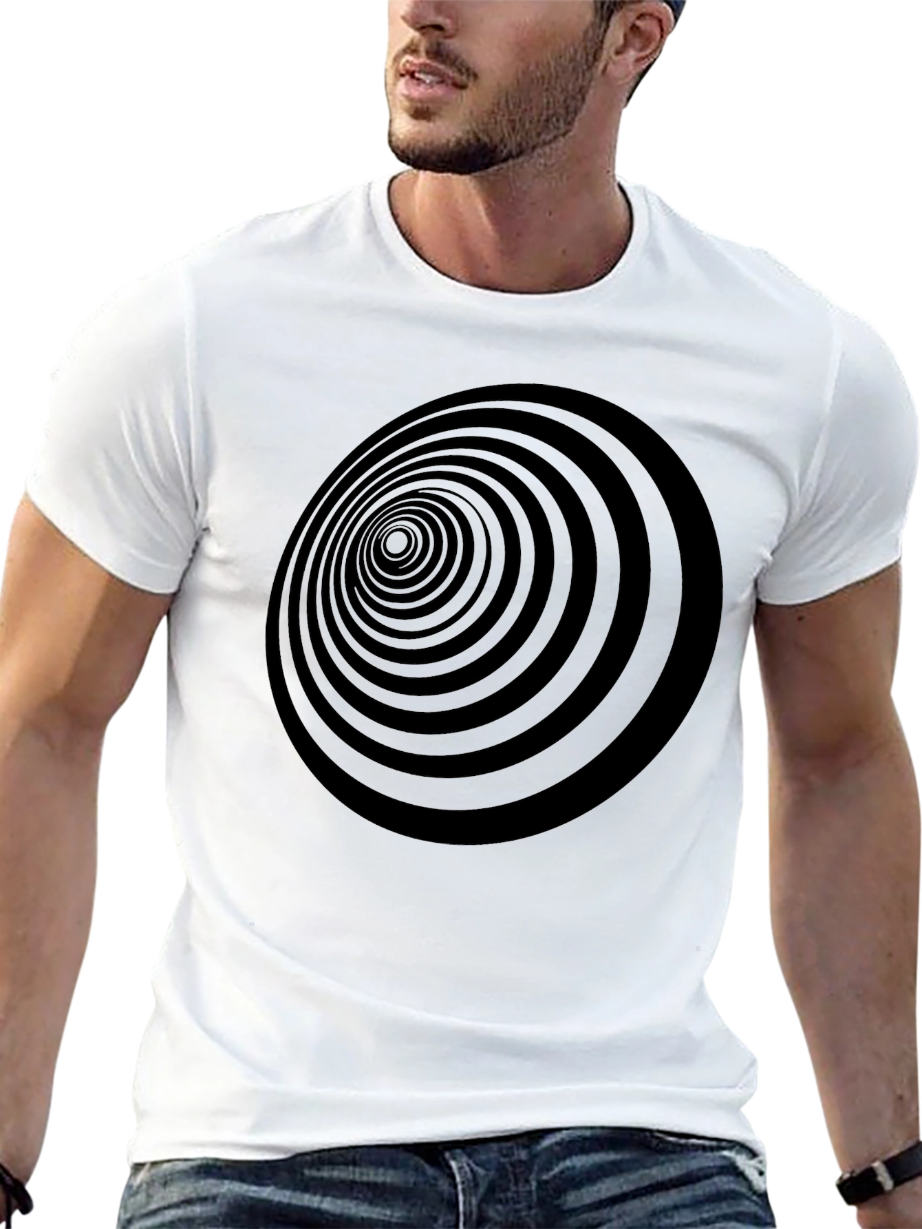 Hypnotic Circle Black T-Shirt - Mens Graphic Tee