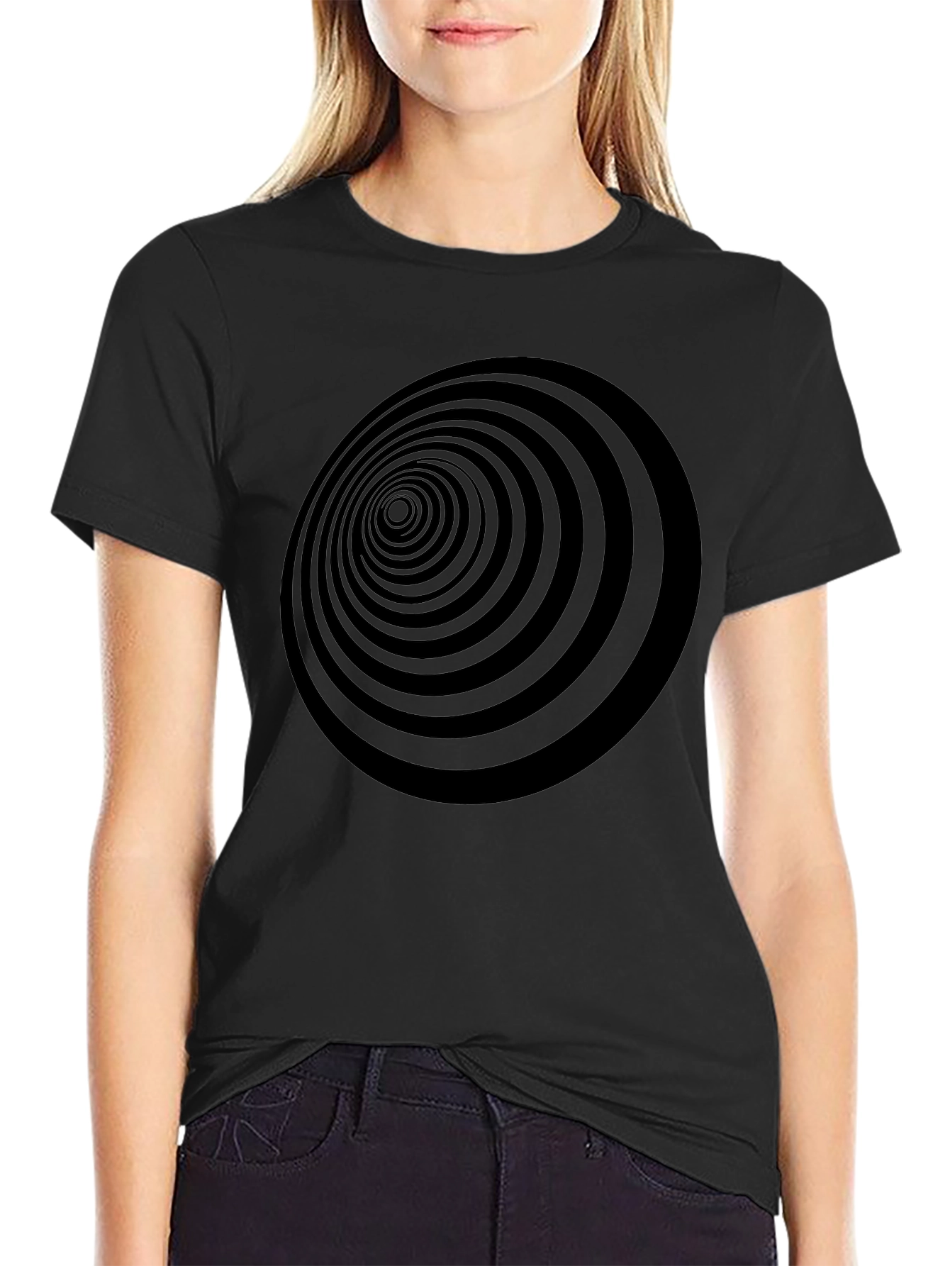Hypnotic Circle Black T-Shirt - Mens Graphic Tee