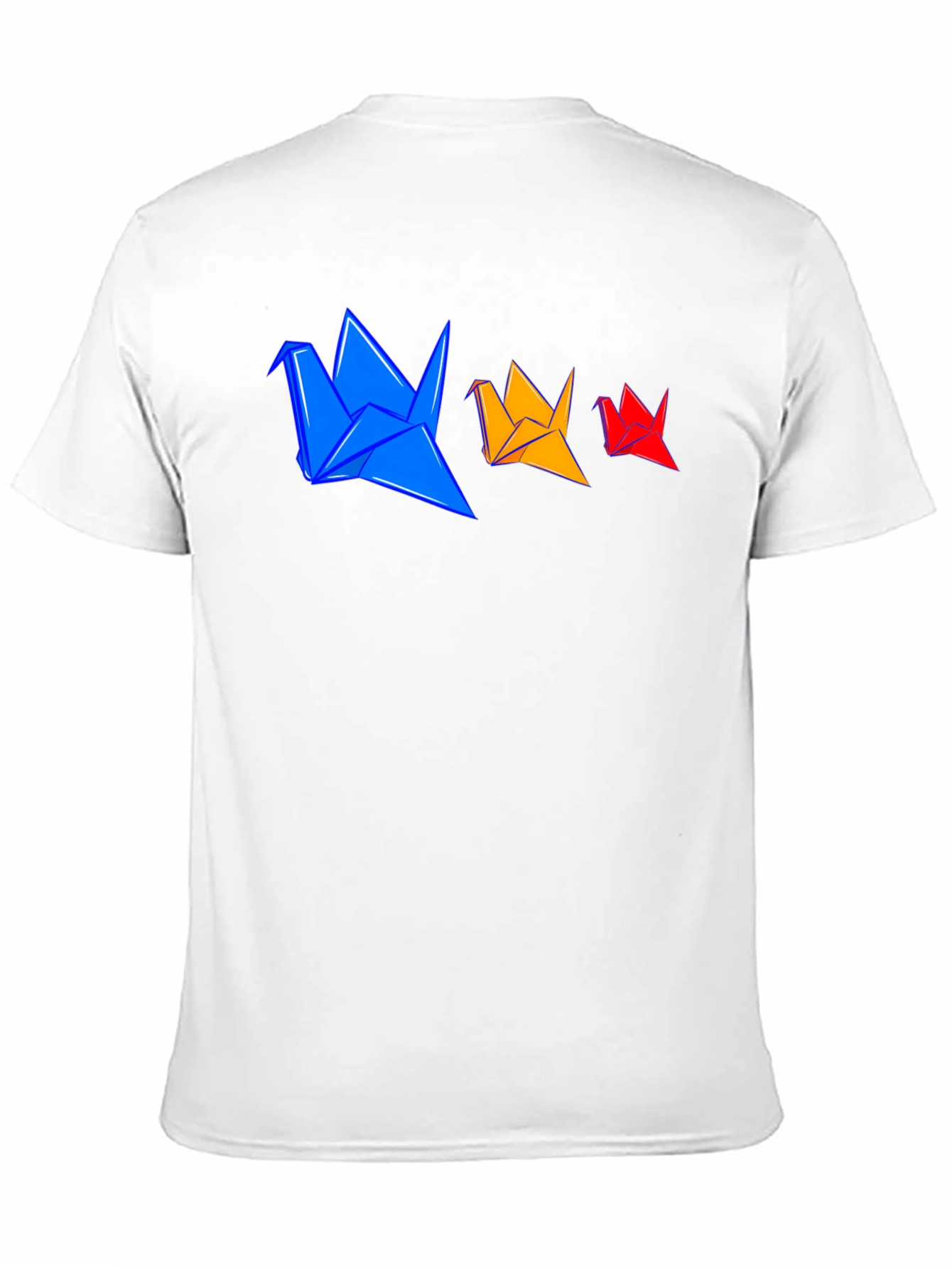 Origami Cranes Graphic Tee - Stylish Black T-Shirt