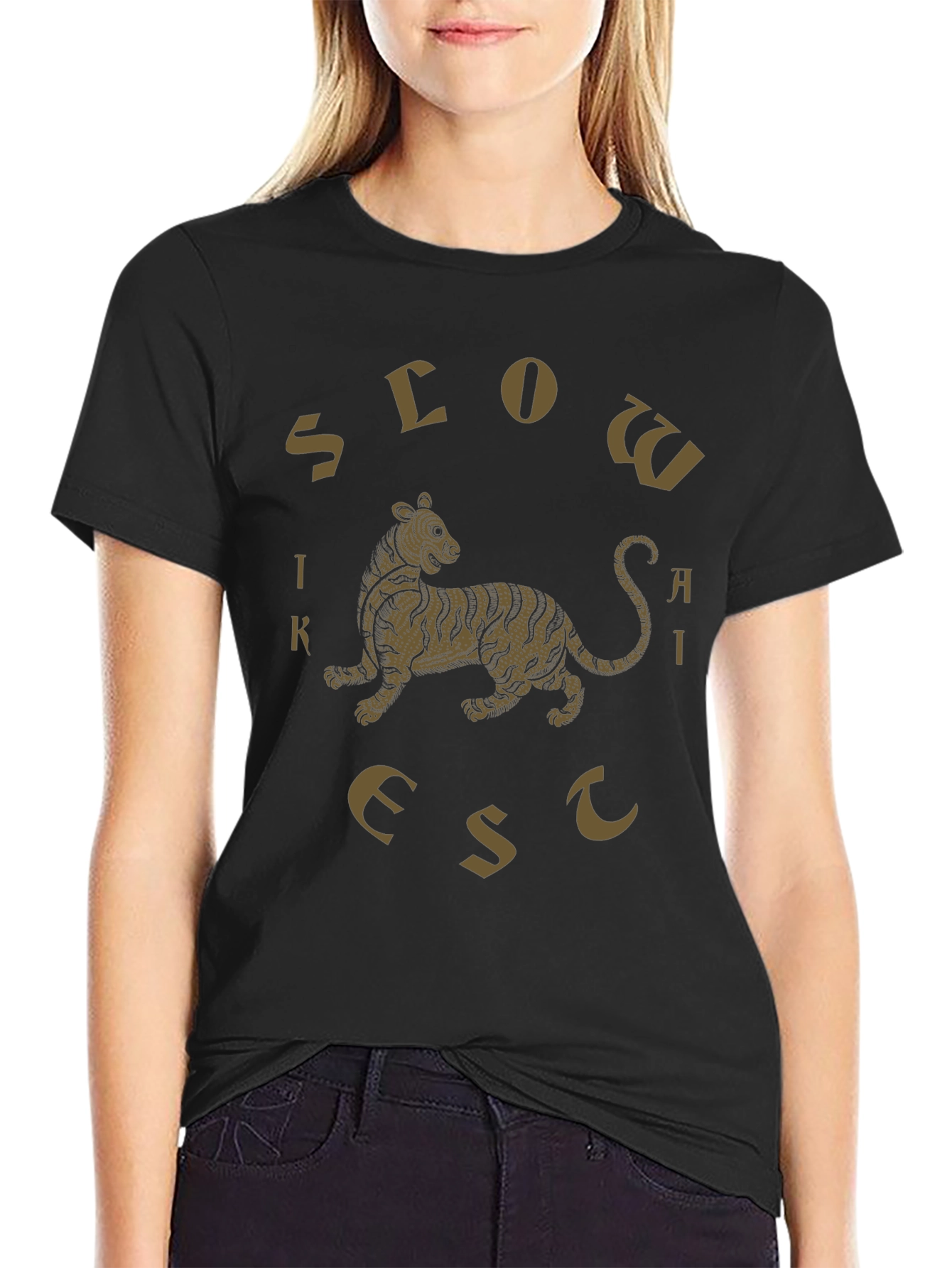 Slow Like Thai Tiger Graphic T-Shirt