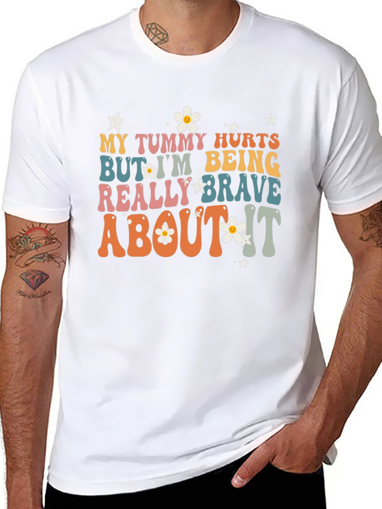 Funny Tummy Hurts Brave Graphic Tee