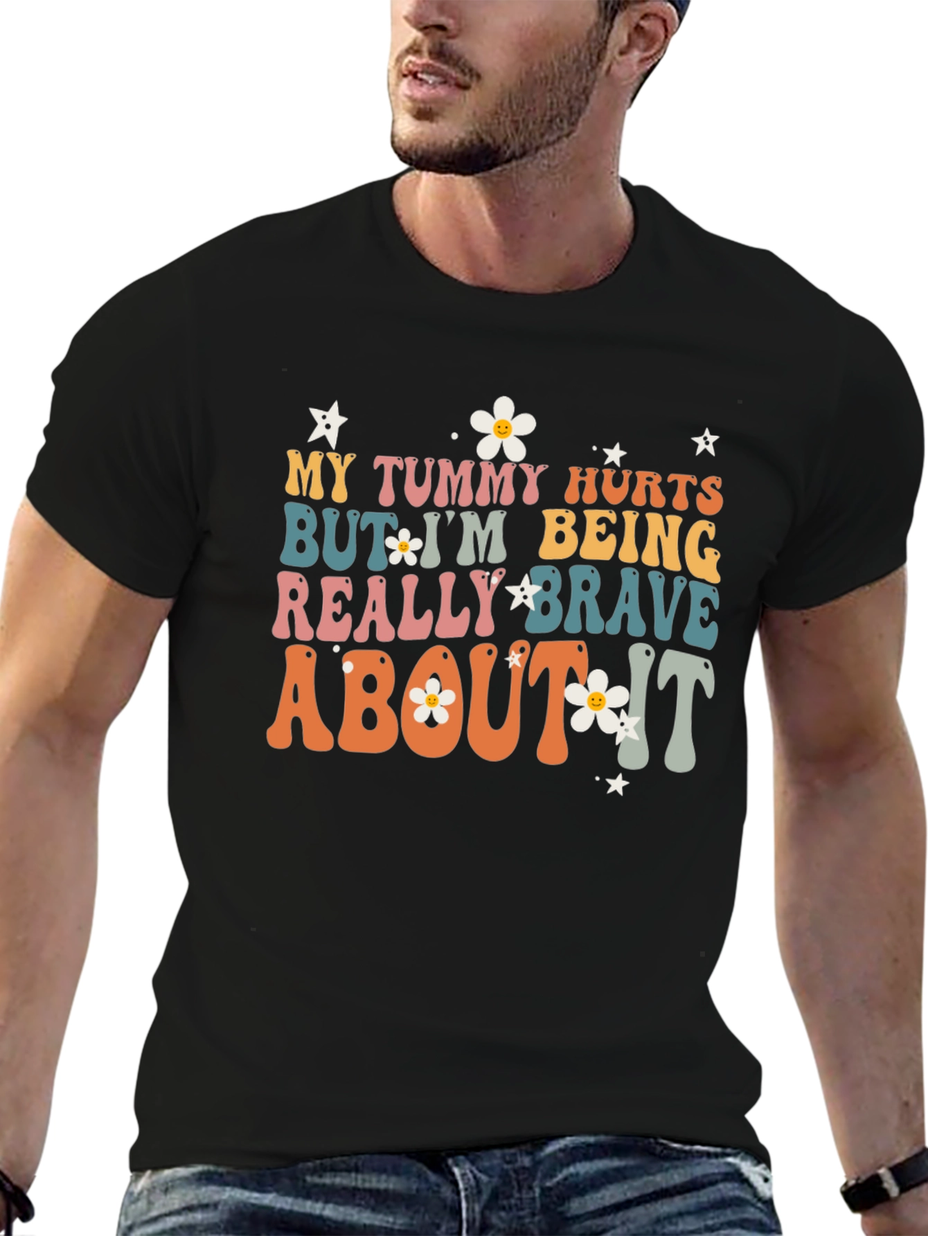 Funny Tummy Hurts Brave Graphic Tee