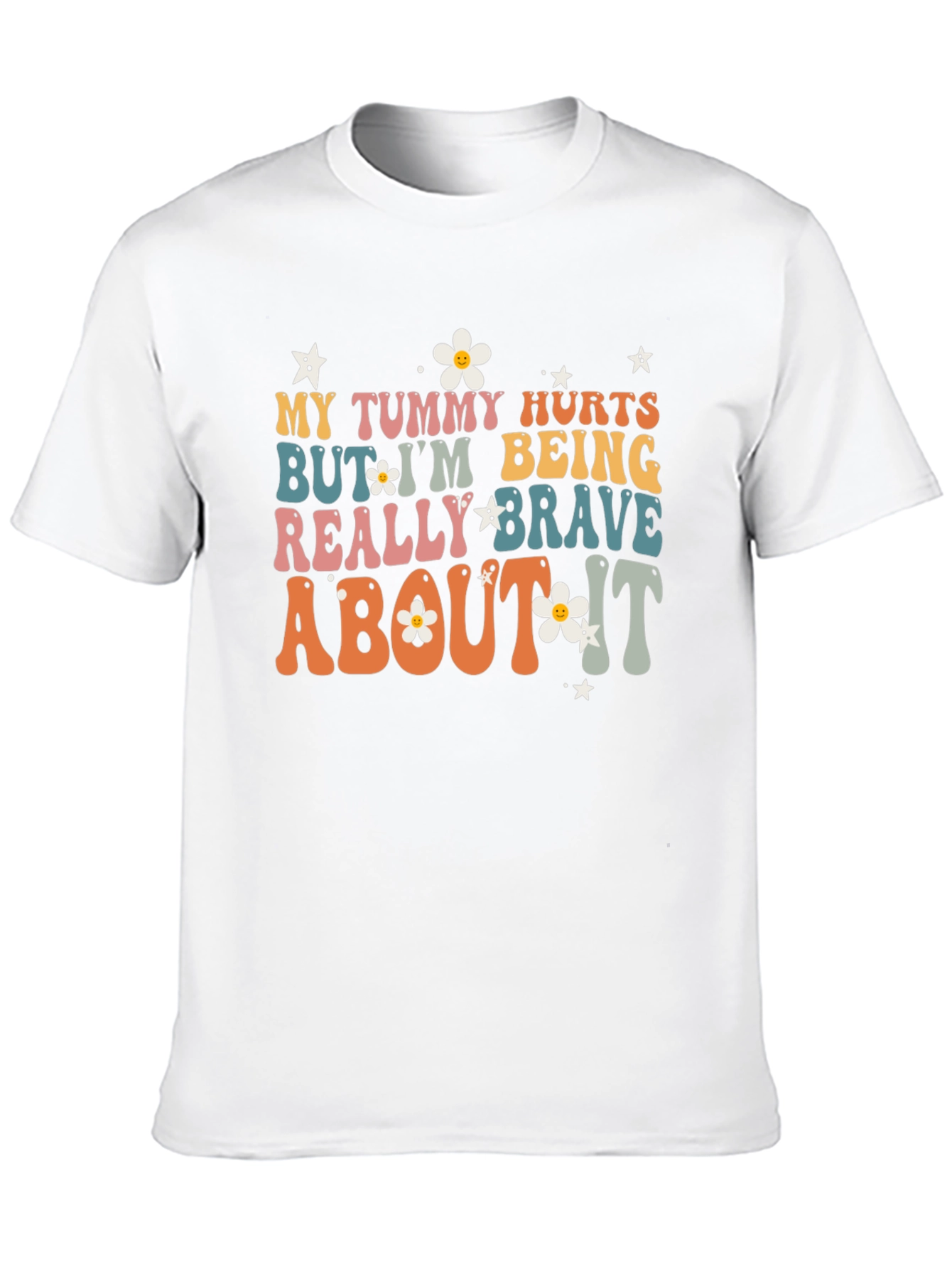 Funny Tummy Hurts Brave Graphic Tee