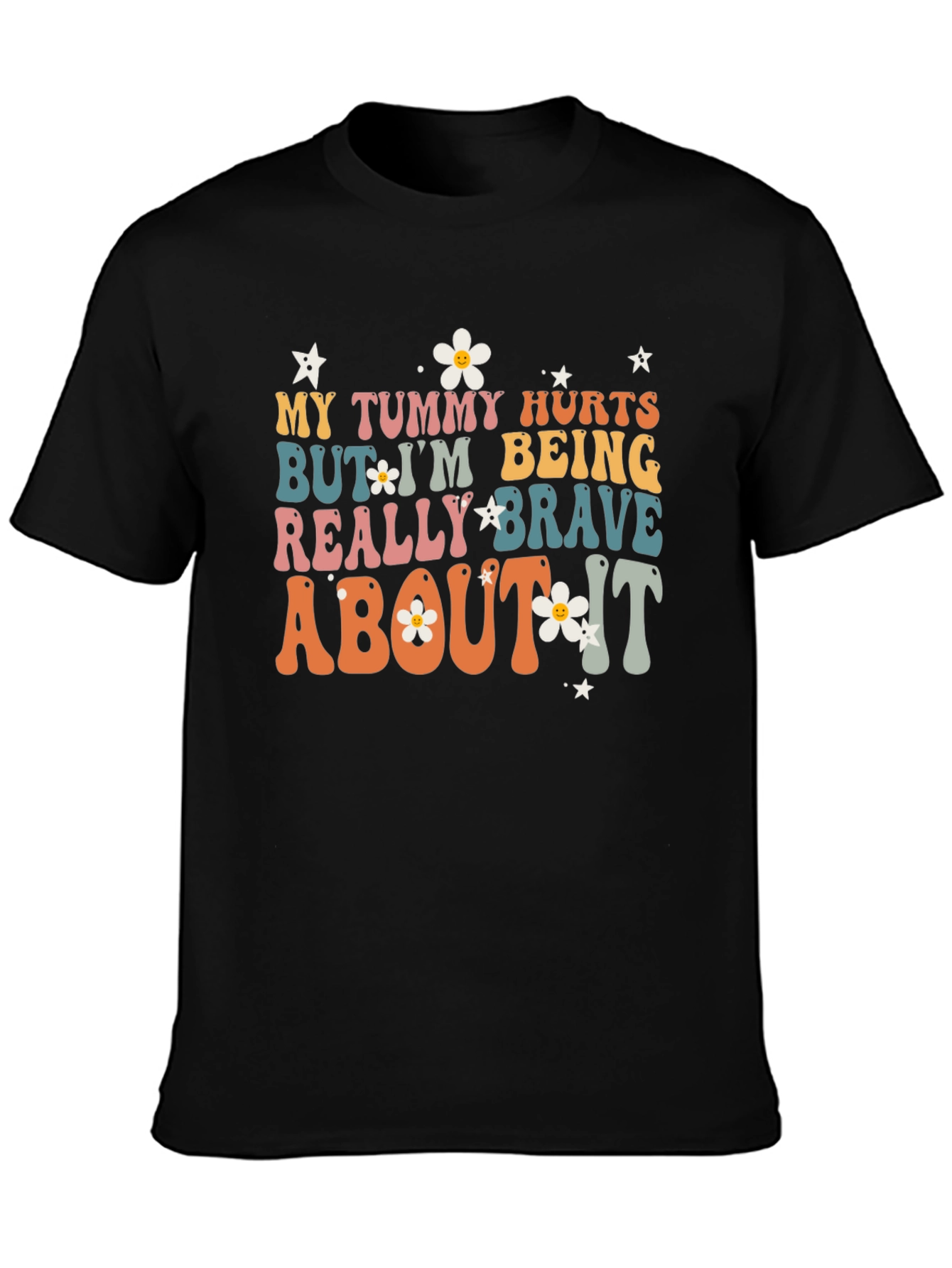 Funny Tummy Hurts Brave Graphic Tee