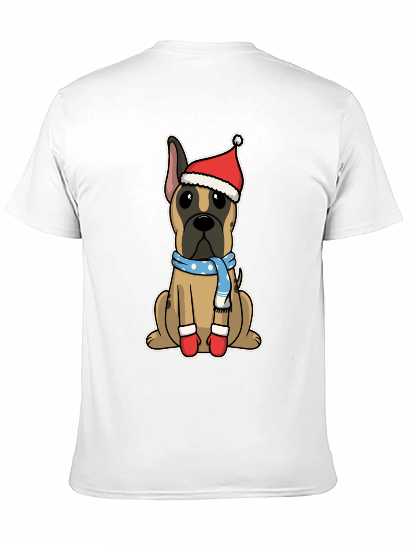 Festive Dog Graphic Tee - Holiday Apparel