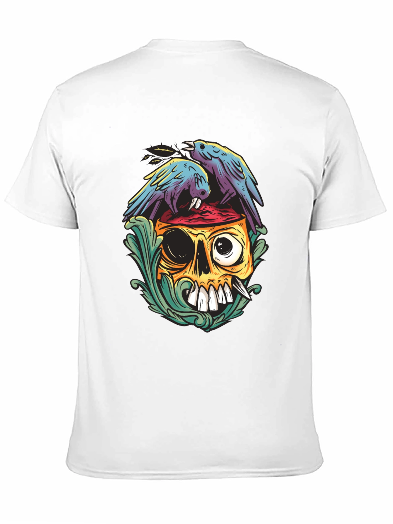 Skull & Raven Graphic Tee - Unique Art