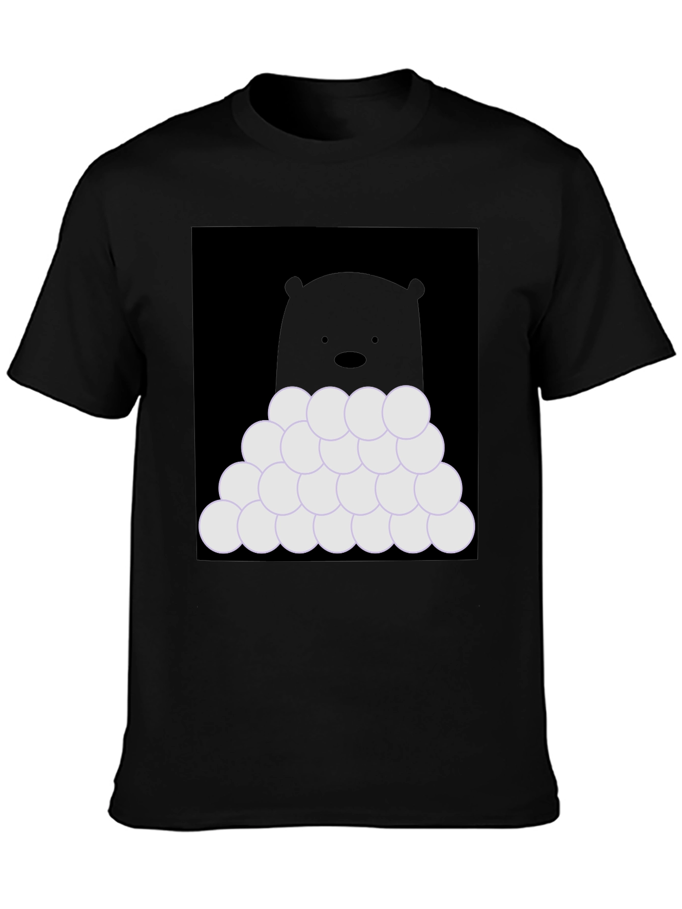 Bear with Snowballs T-Shirt - Soft Cotton Tee