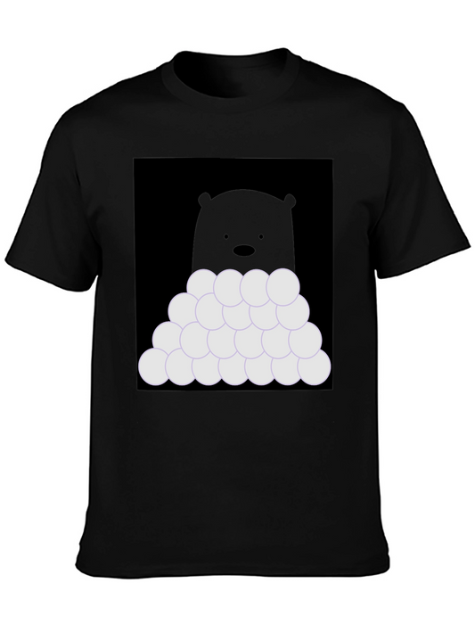 Bear with Snowballs T-Shirt - Soft Cotton Tee