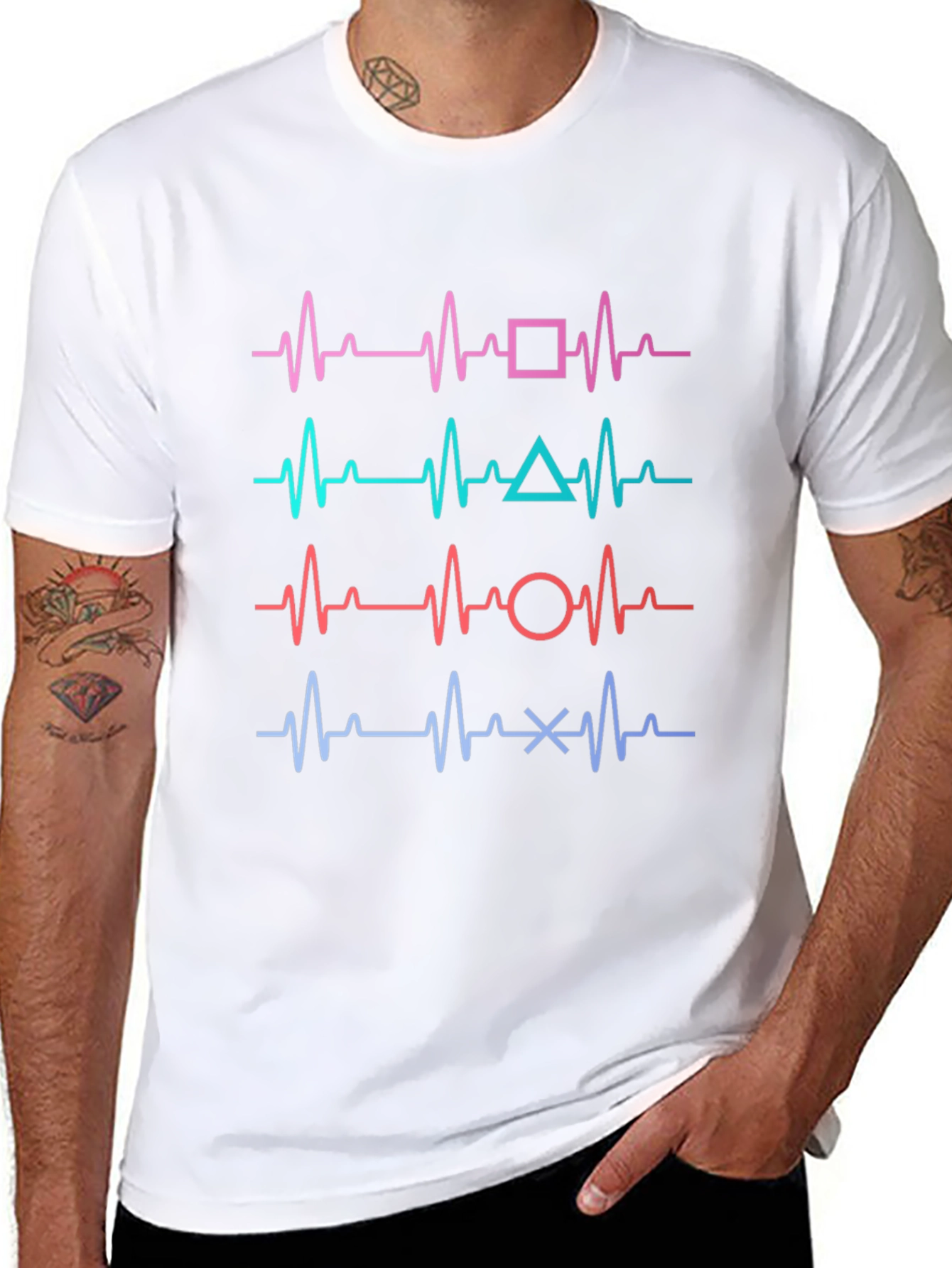 Gaming Heartbeat T-Shirt - Gamer Pulse Tee