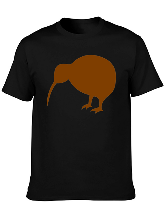 Mens Kiwi Bird Graphic T-Shirt - Black