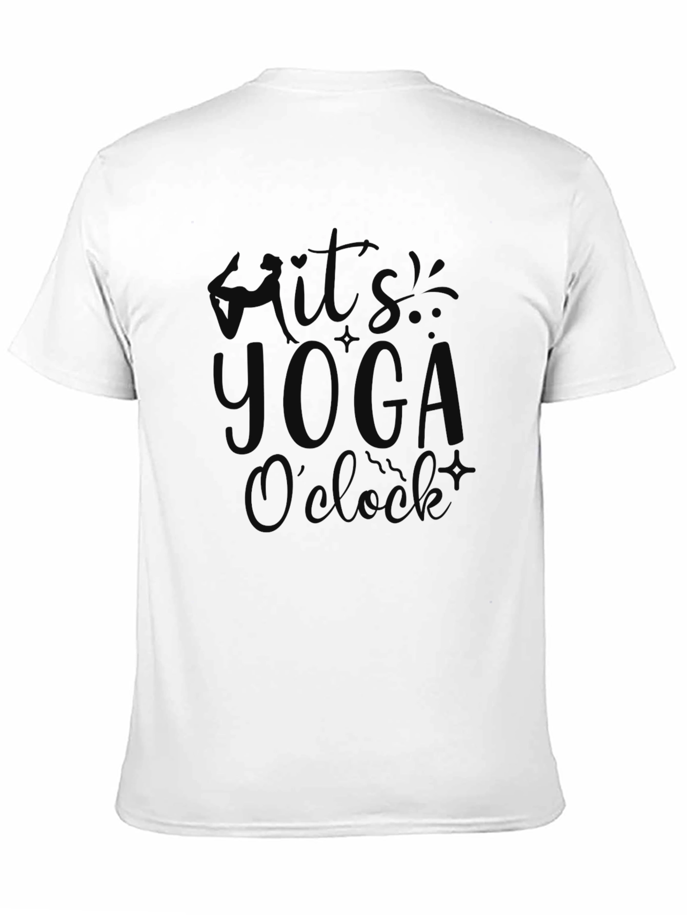 Its Yoga OClock Black T-Shirt